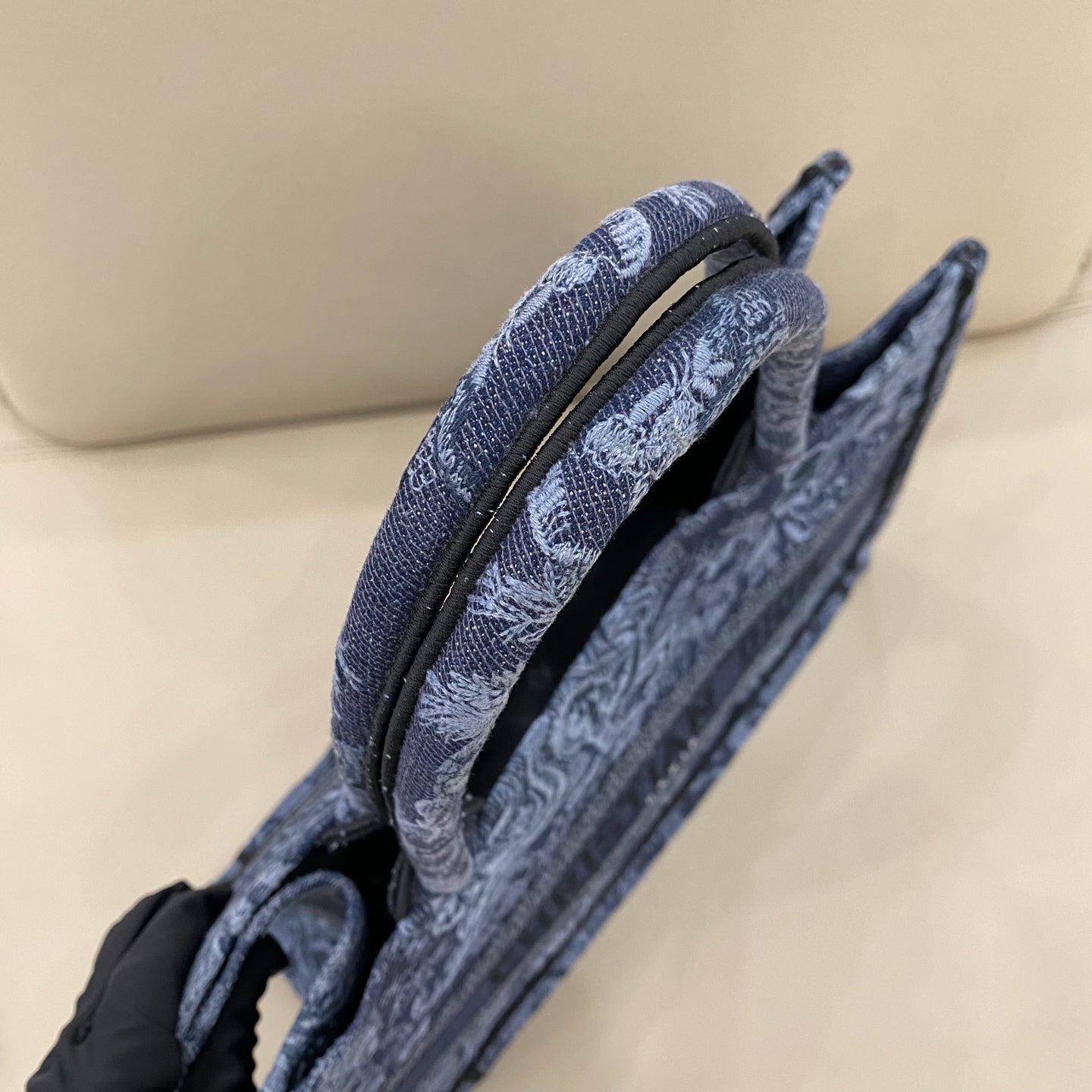Dior - Book Tote - Embroidered canvas - Navy - (medium)