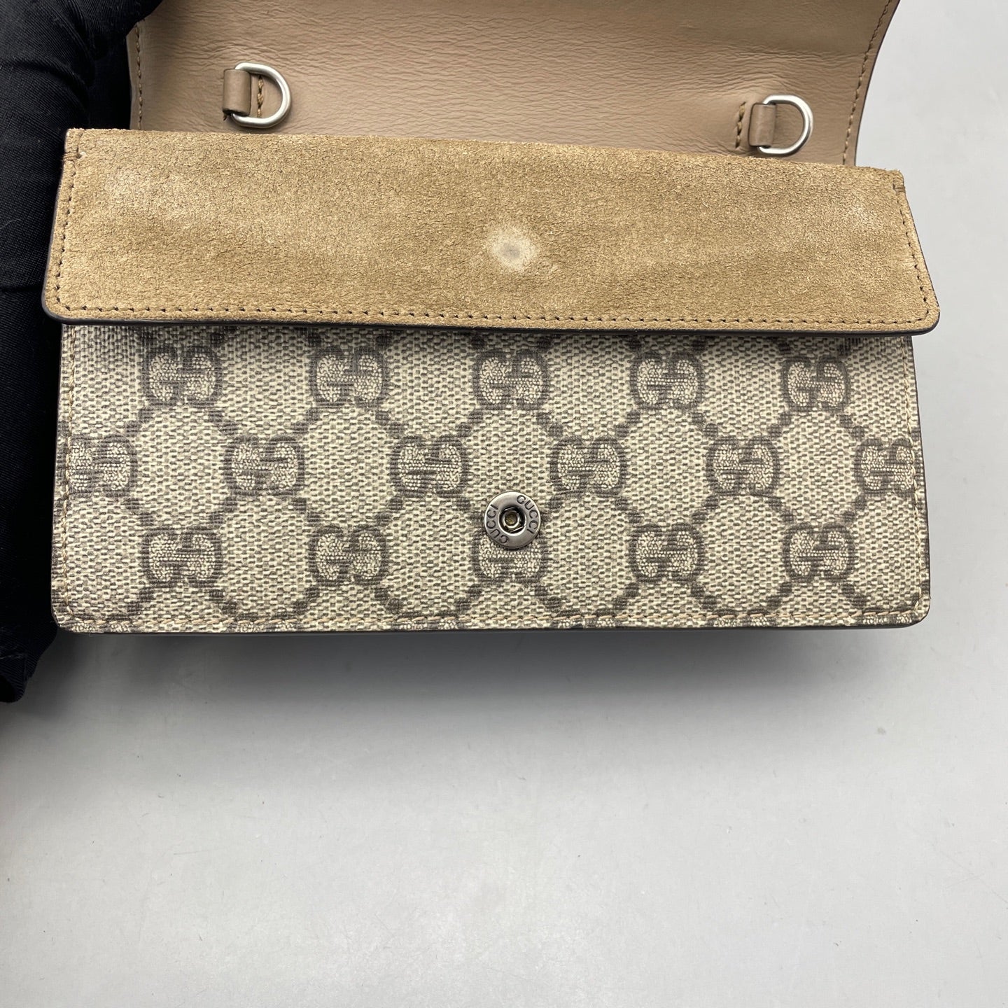 Gucci - Dionysus Super Mini Bag - GG Supreme coated canvas with suede and leather trim - Beige - (mini)