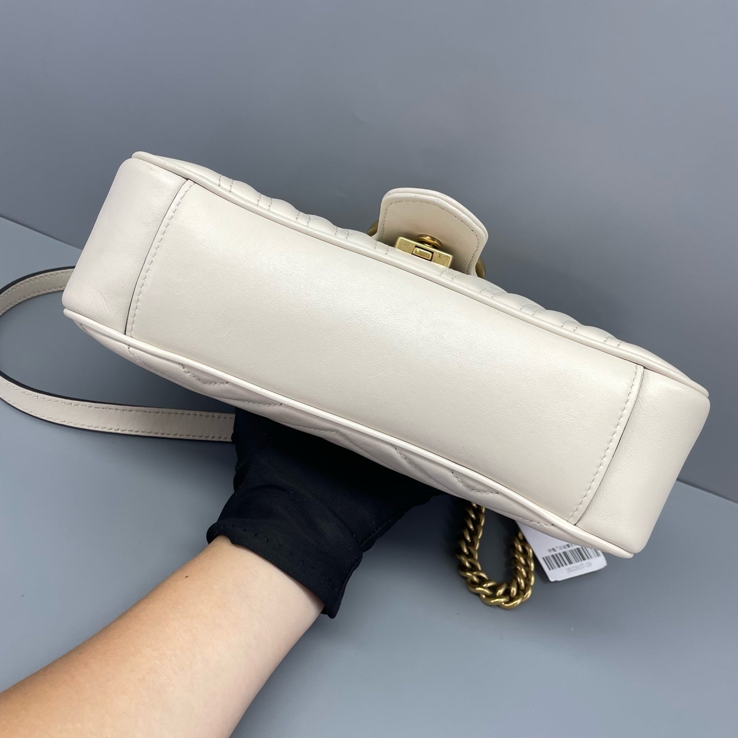 Gucci - GG Marmont Small Shoulder Bag - Leather - White - (Small)