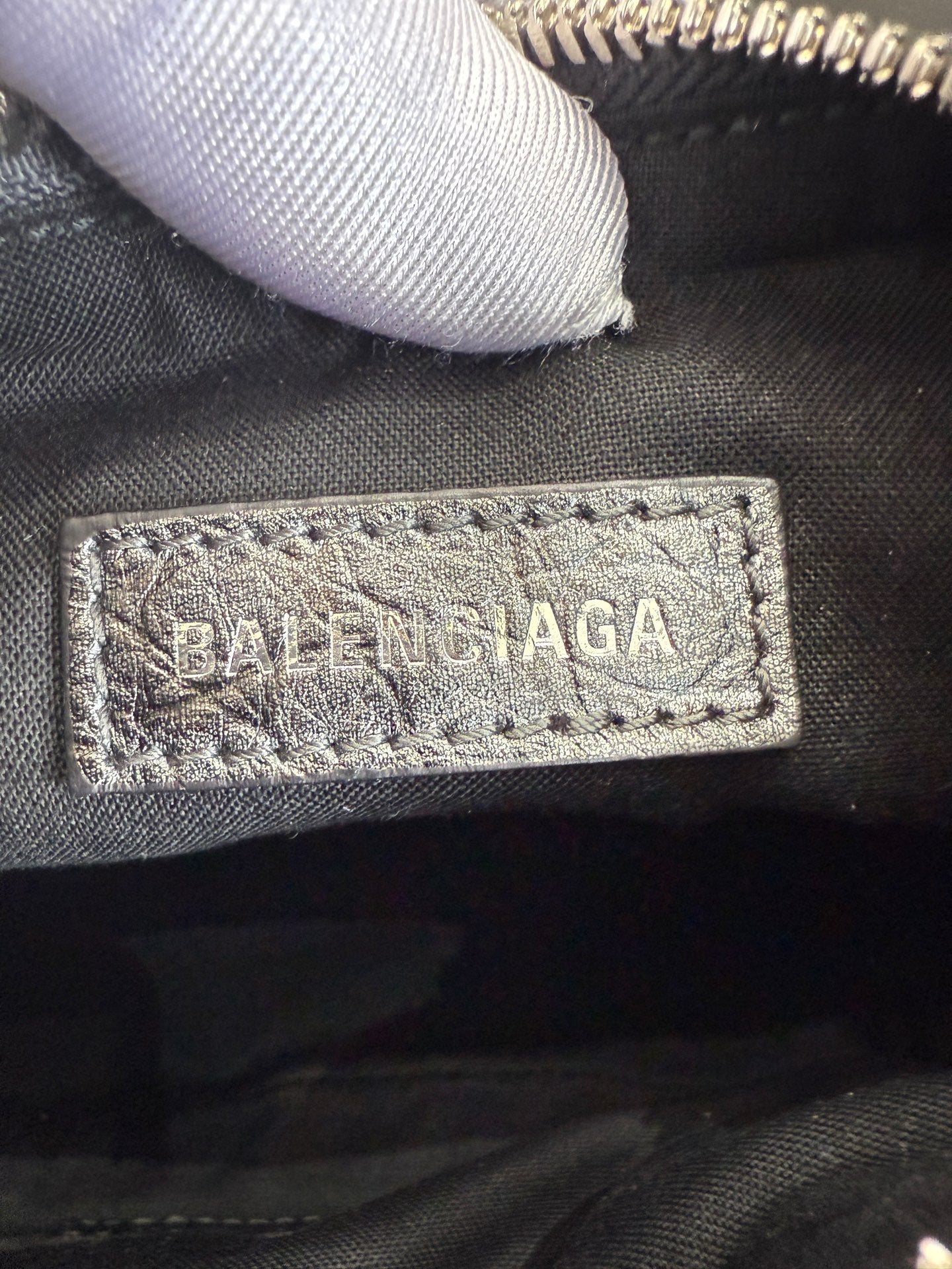 Balenciaga - Le Cagole Mini Shoulder Bag - Crocodile-embossed calfskin leather - Grey - (mini)