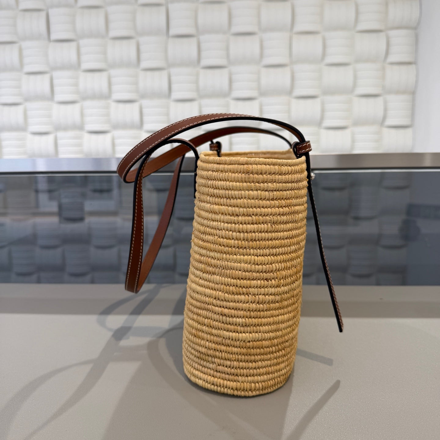 Loewe - Anagram Woven Tote Bag - Wicker and Leather - Beige - (Small)