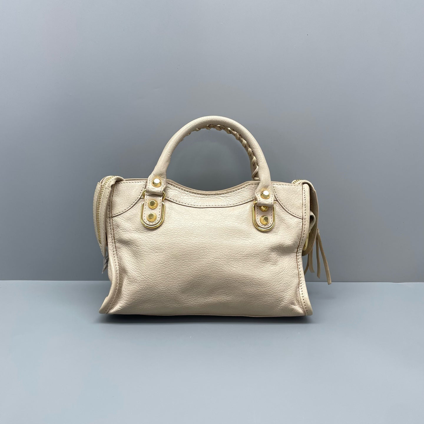 Balenciaga - Mini City - Lambskin leather - Milk Tea Beige with Gold-Tone Hardware - (mini)