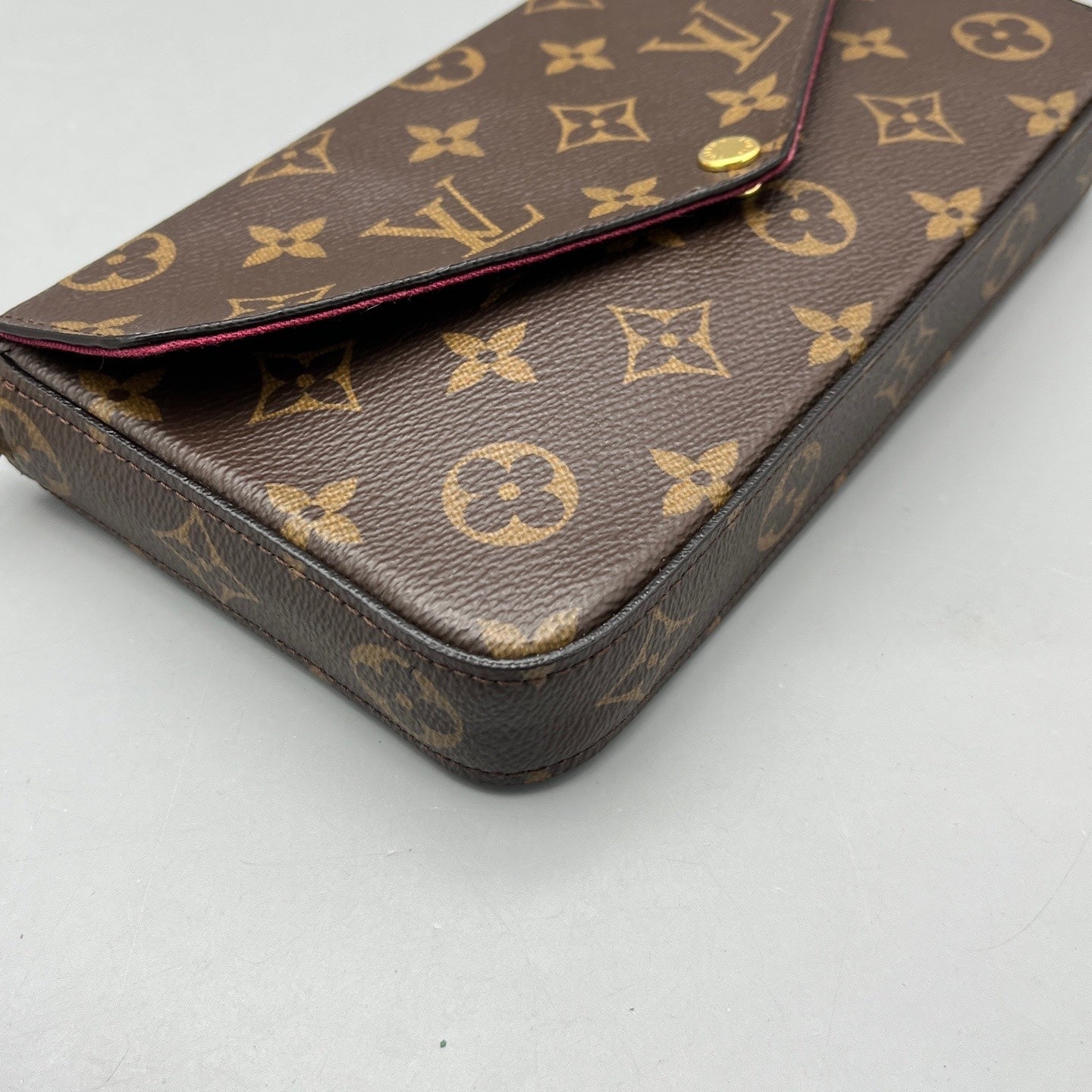 Louis Vuitton - Pochette Félicie - Monogram coated canvas with smooth leather trim - Brown - (mini)