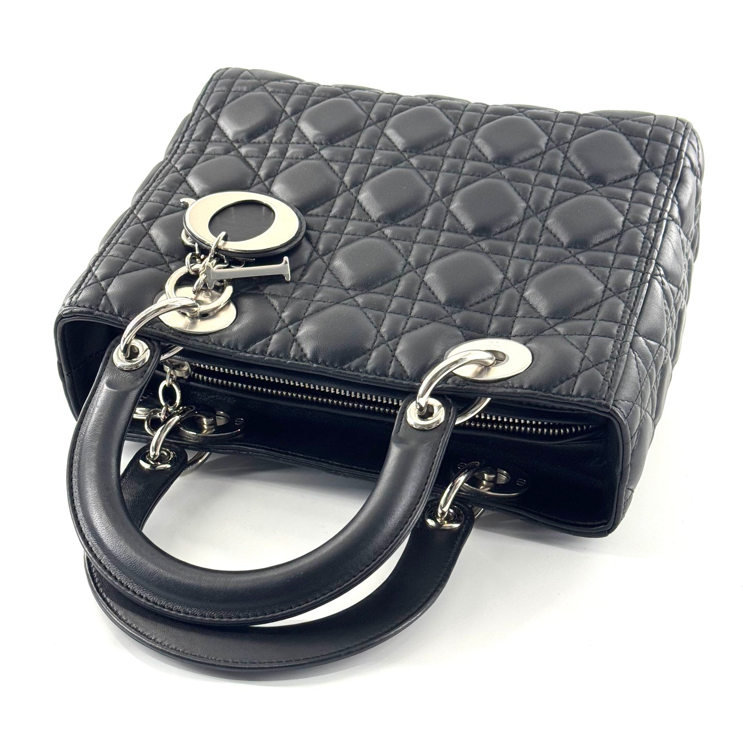 Dior - Lady Dior (Medium) - Lambskin leather - Black - (Medium)