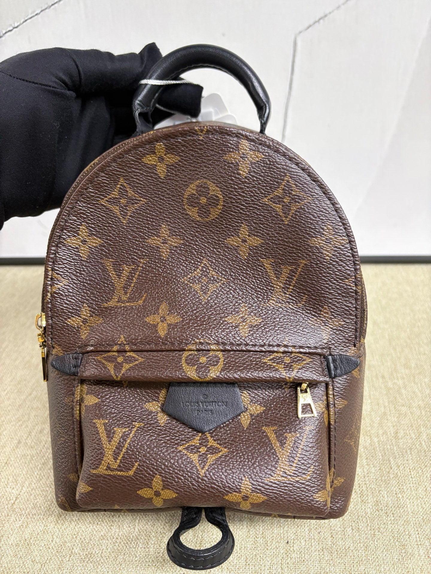 Louis Vuitton - Palm Springs Mini Backpack - Monogram coated canvas with leather trim - Brown - (mini)