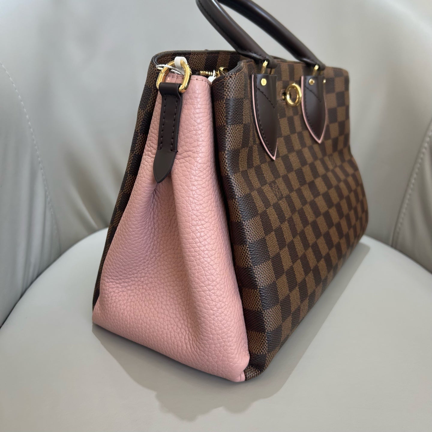 Louis Vuitton - Normandy - Damier Ebene canvas with Taurillon leather - Brown and Pink - (Medium)