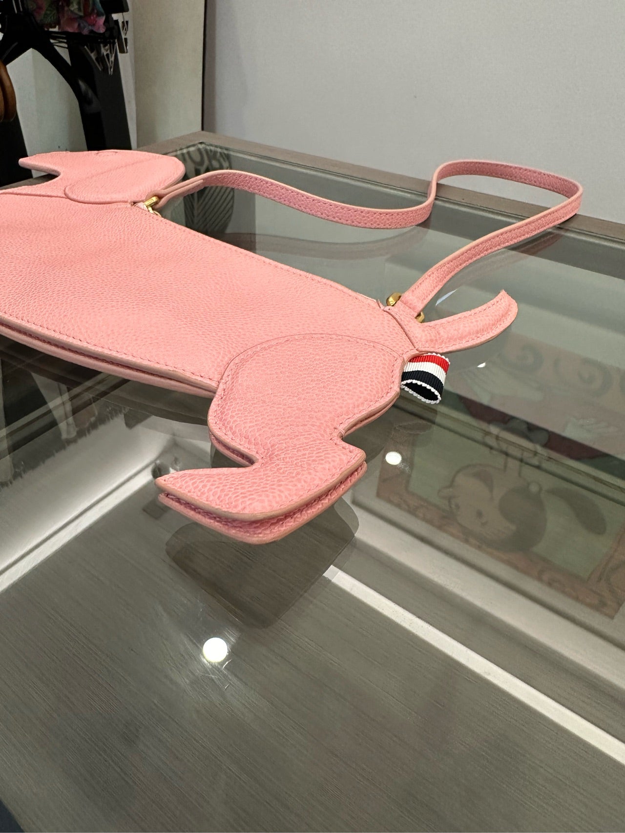 Thom Browne - Dachshund Shoulder Bag - Grained leather - Pink - (Small)