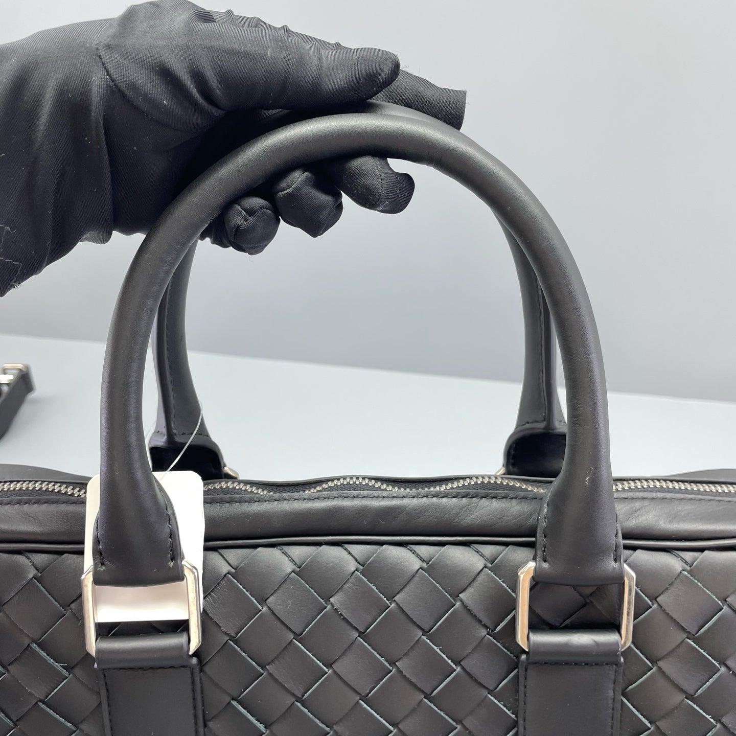 Bottega Veneta - Intrecciato Woven Briefcase - Leather - Black - (small)