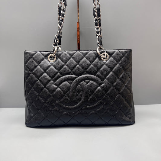Chanel - GST Grand Shopping Tote - Caviar leather - Black - (Medium)