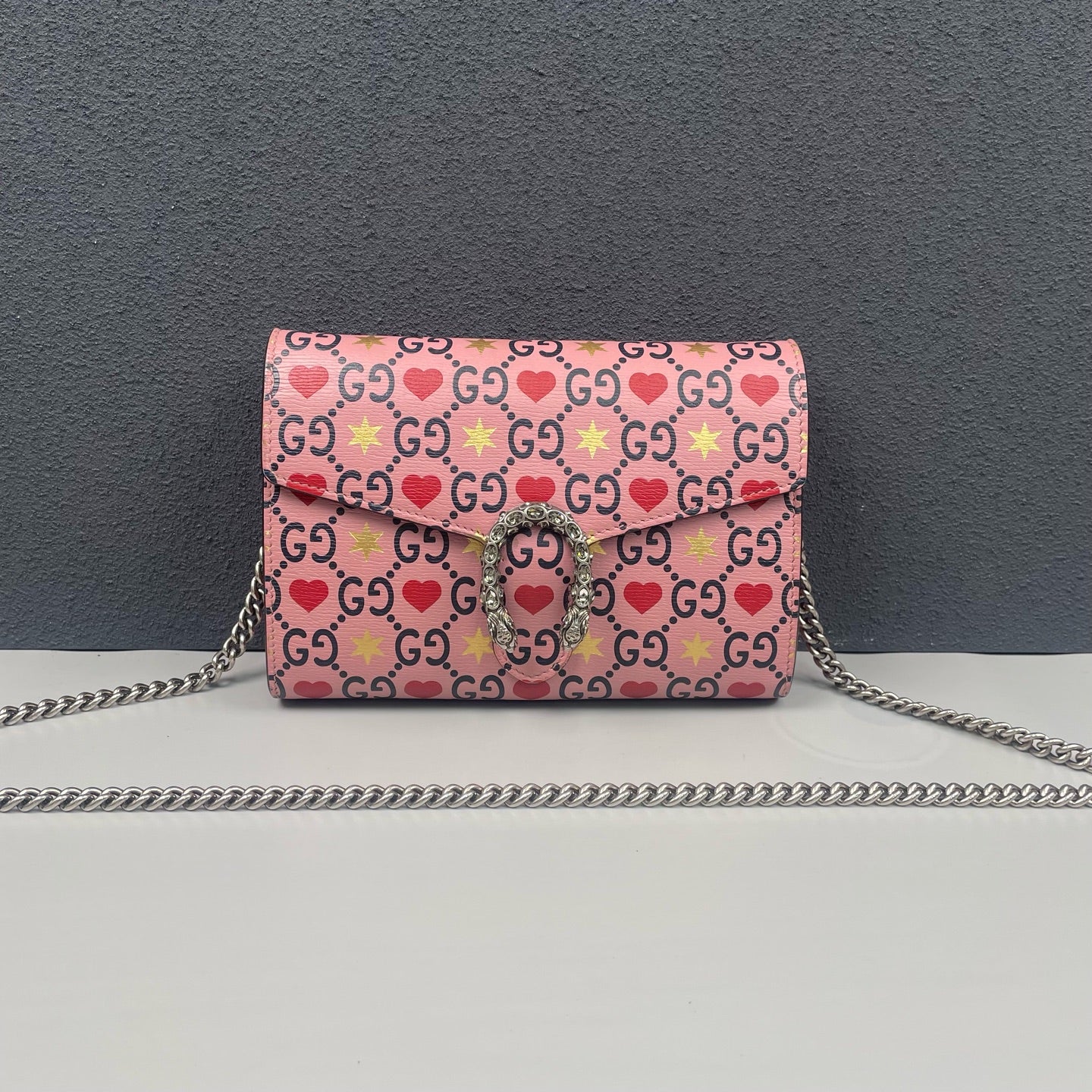 Gucci - Dionysus Valentine's Day Limited Heart WOC - Coated canvas with leather trim - Pink - (mini)