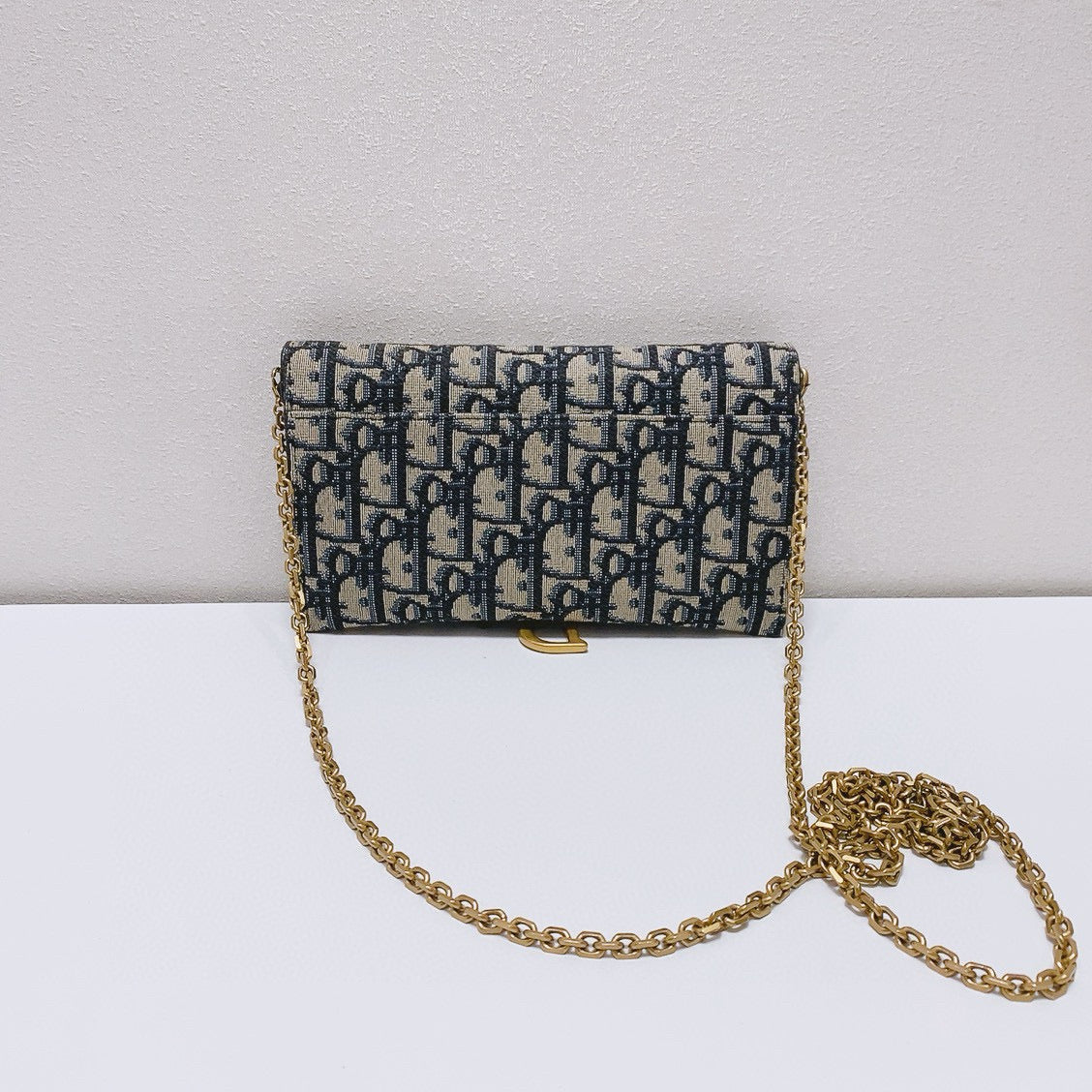 Dior - Oblique Embroidery Wallet On Chain Two-in-One - Embroidered jacquard canvas with leather trim - Multicolour - (mini)