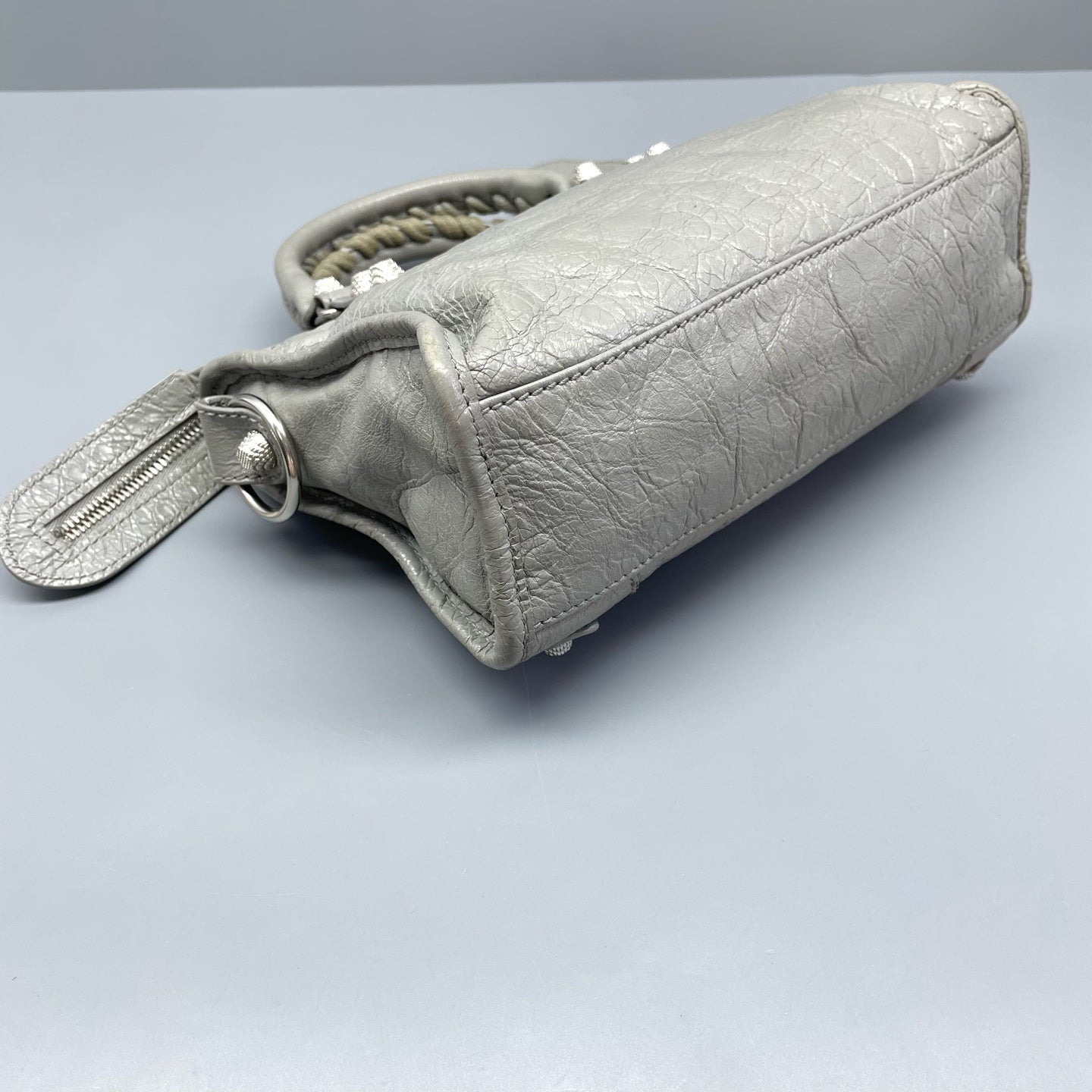 Balenciaga - Mini City Bag - Distressed lambskin leather - Grey - (mini)
