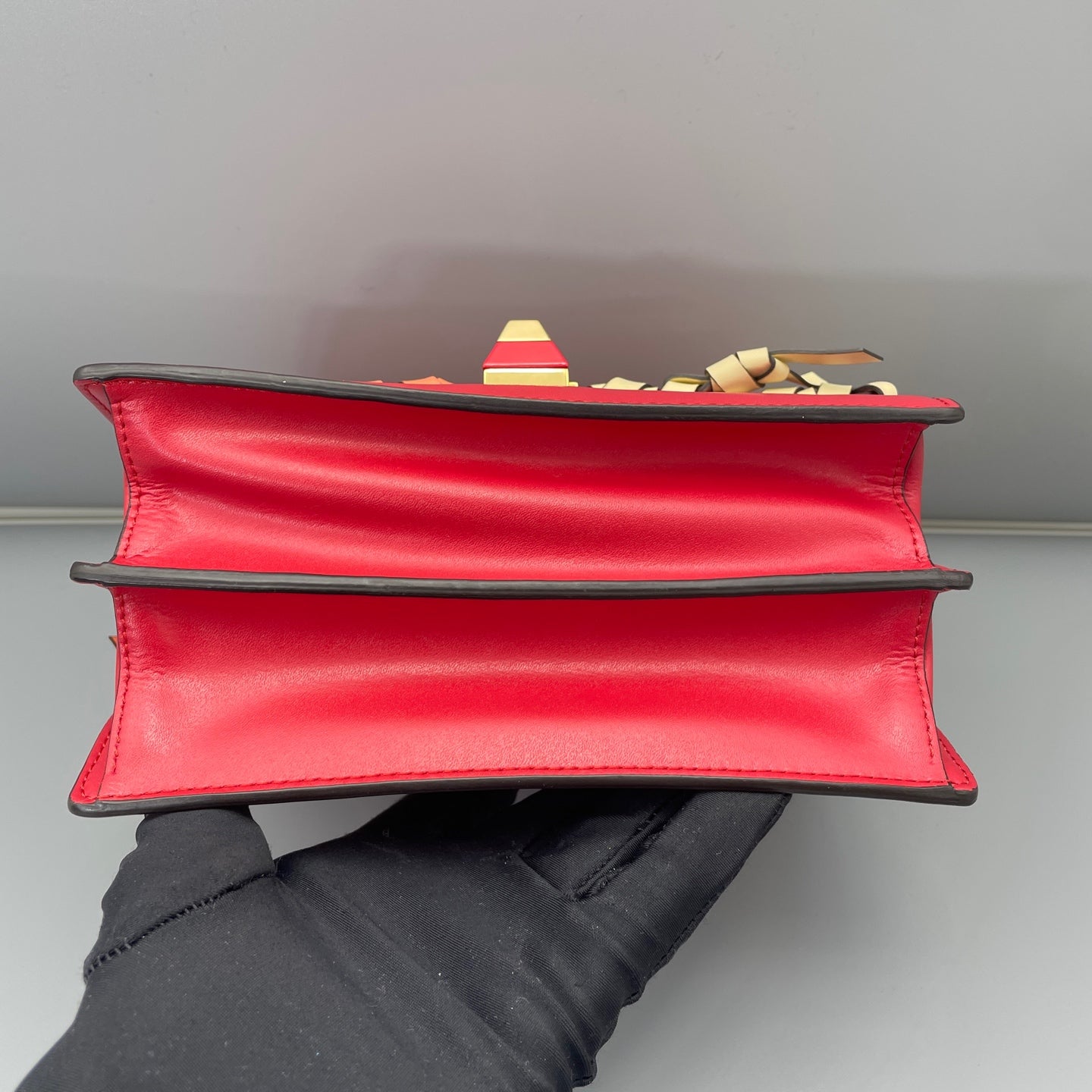 Fendi - Bow Chain Bag - Leather - Red - (small)