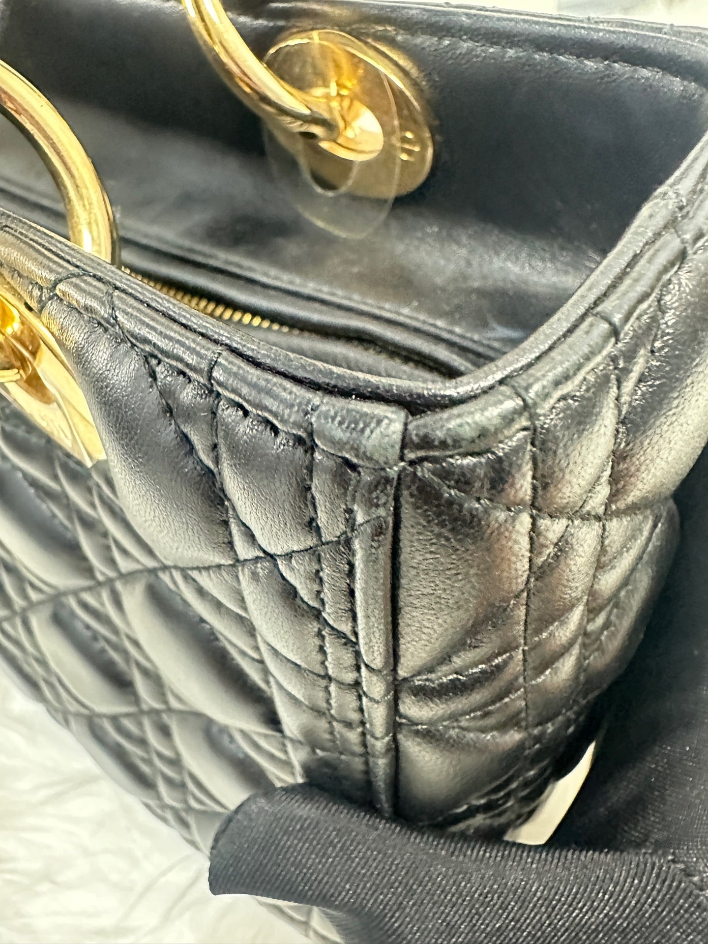 Dior - Lady Dior - Lambskin leather - Black - (medium)