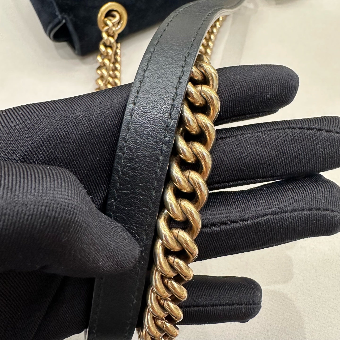 Gucci - GG Marmont Matelassé Mini Shoulder Bag - Velvet - Black - (mini)