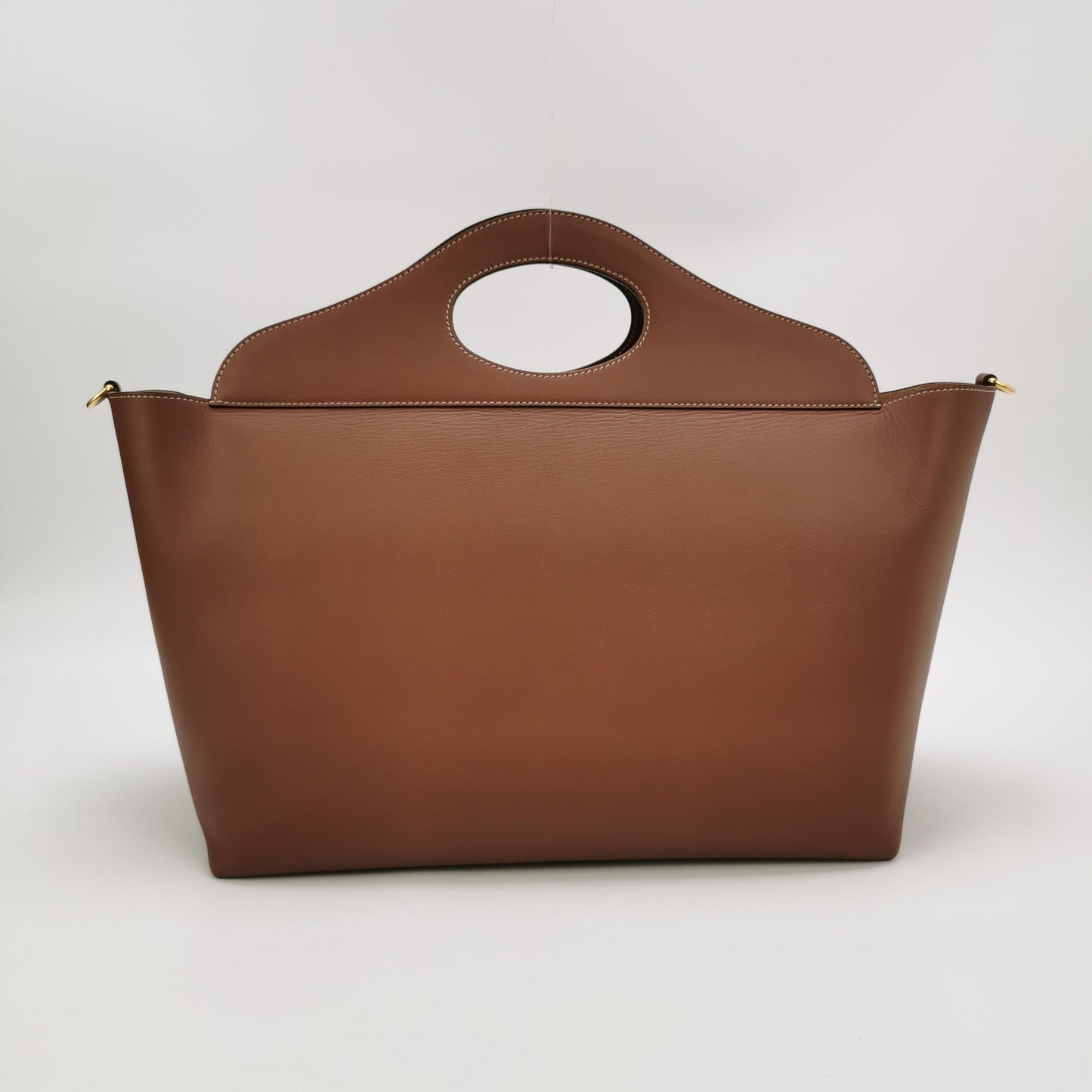 Burberry - Medium Pocket Bag - Grained leather - Brown - (Medium)