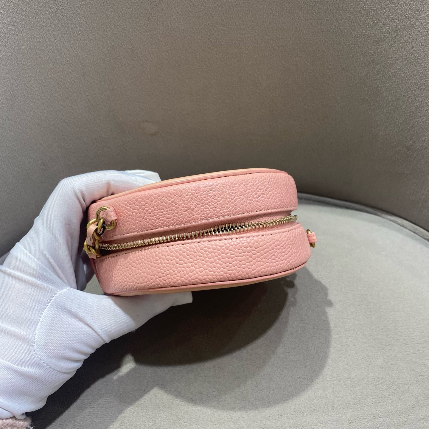 Chanel - Round Mini Bag - Caviar leather - Pink - (mini)