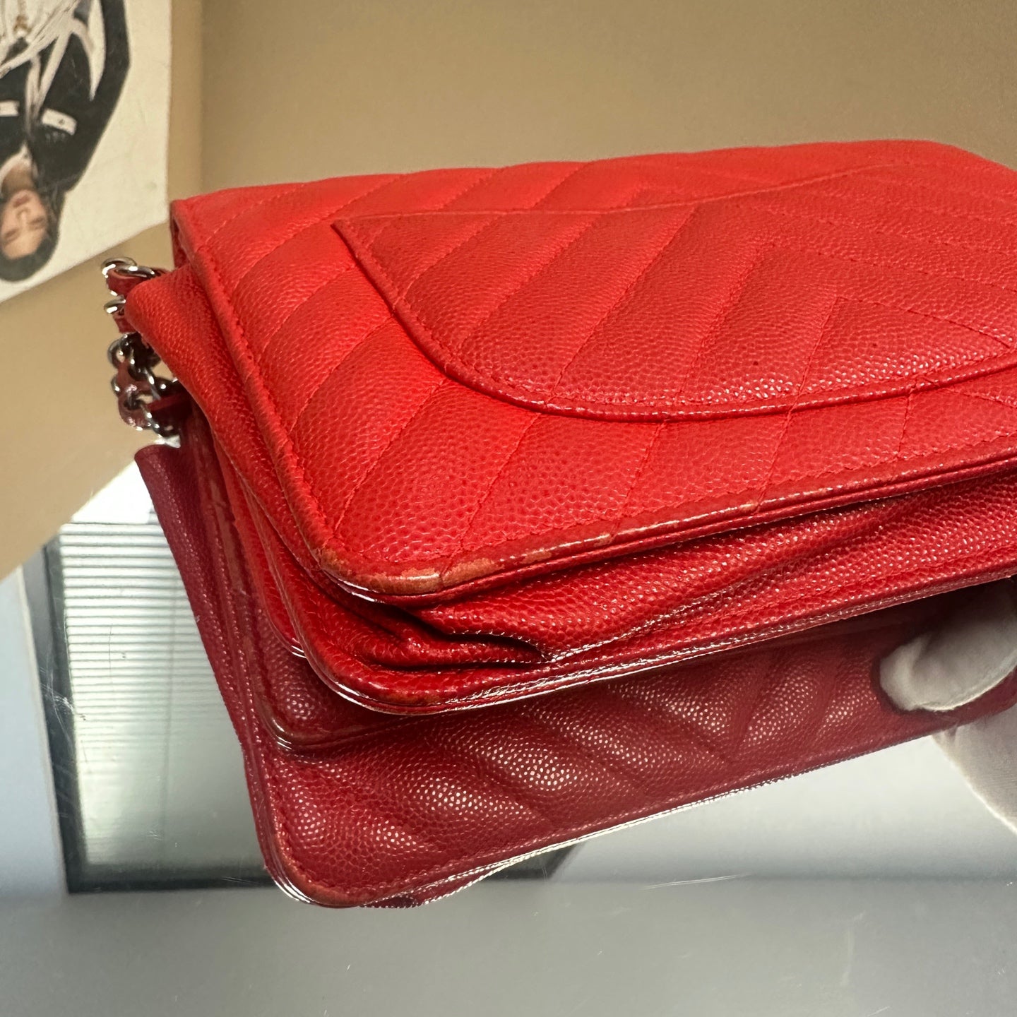 Chanel - WOC (Wallet on Chain) - Caviar leather - Red - (mini)