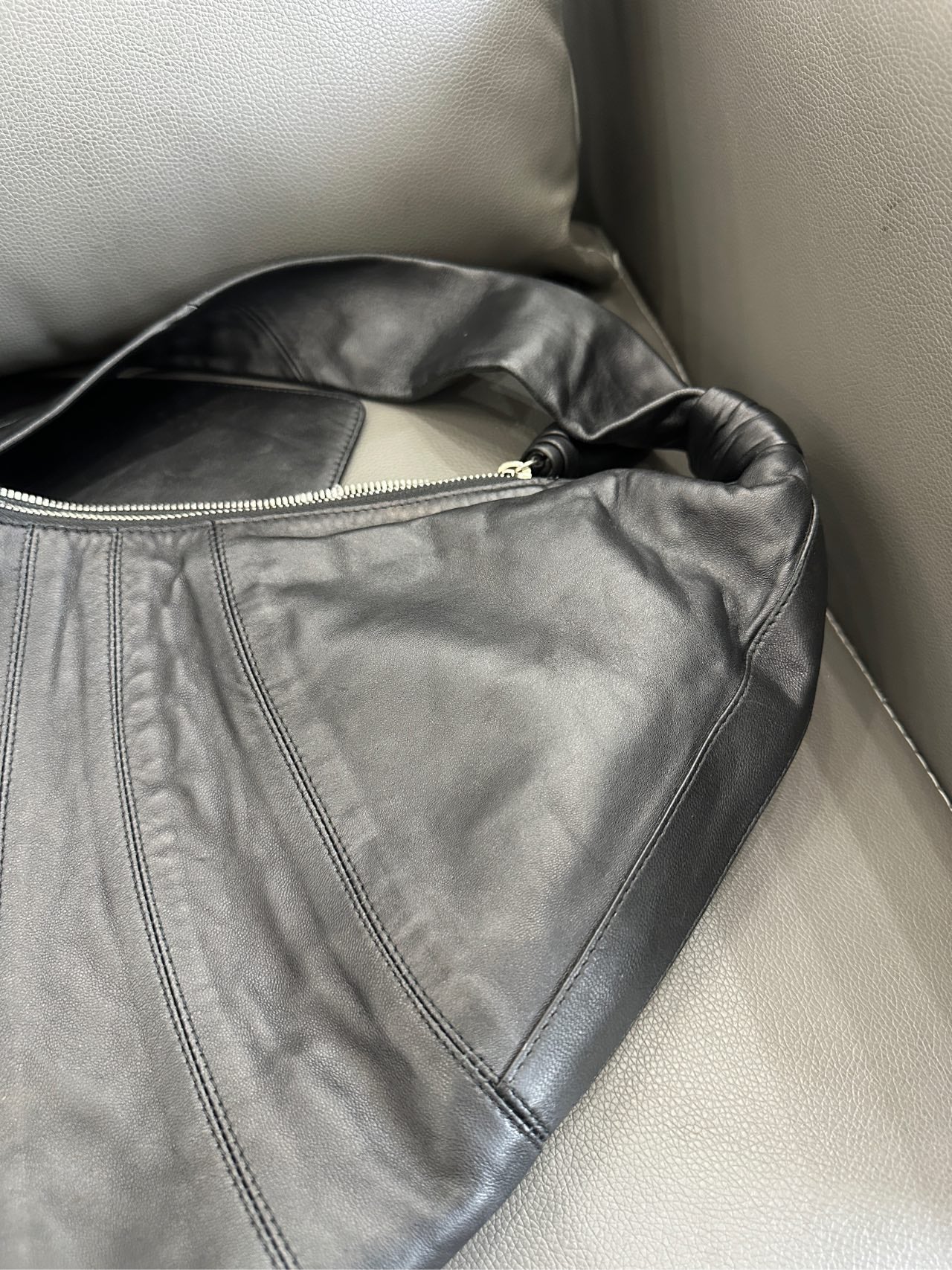 Lemaire - Croissant Bag - Lambskin leather - Black - (Large)