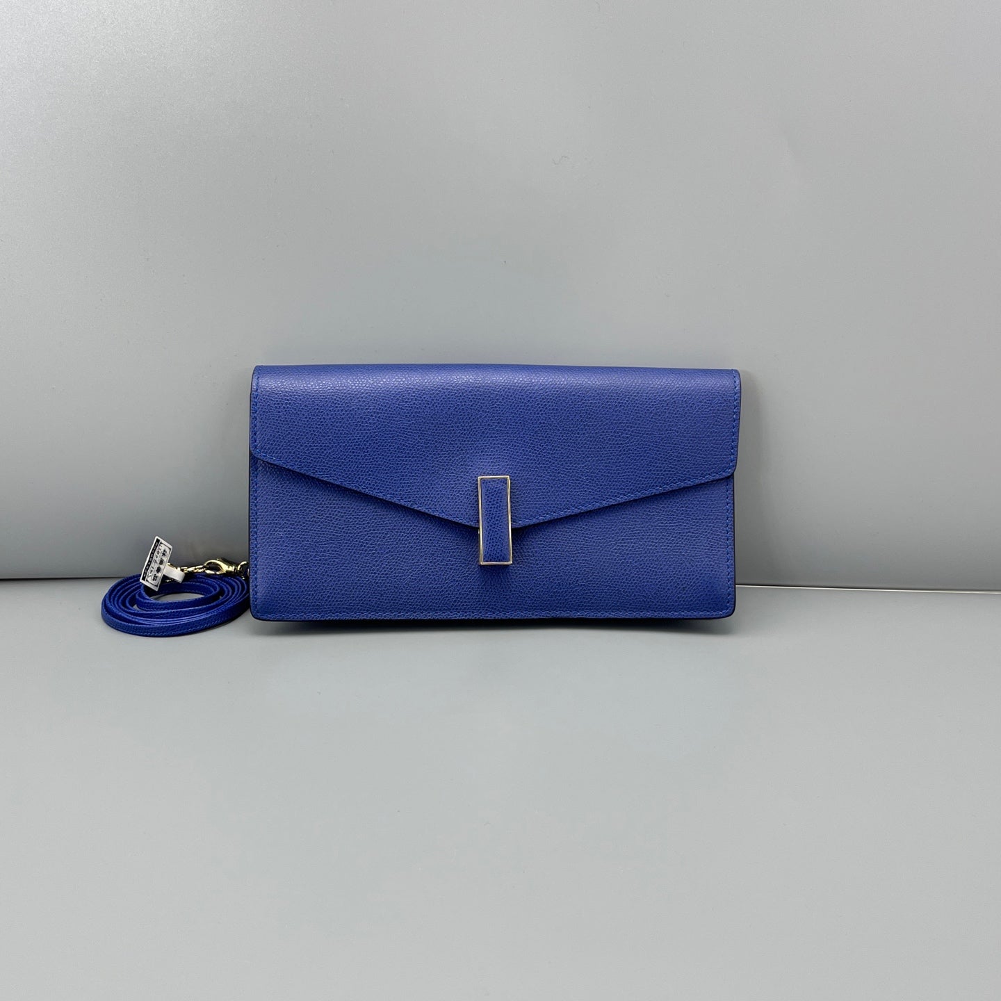 Valextra - Flap Shoulder Bag - Leather - Blue - (small)