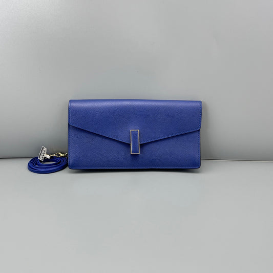 Valextra - Flap Shoulder Bag - Leather - Blue - (small)