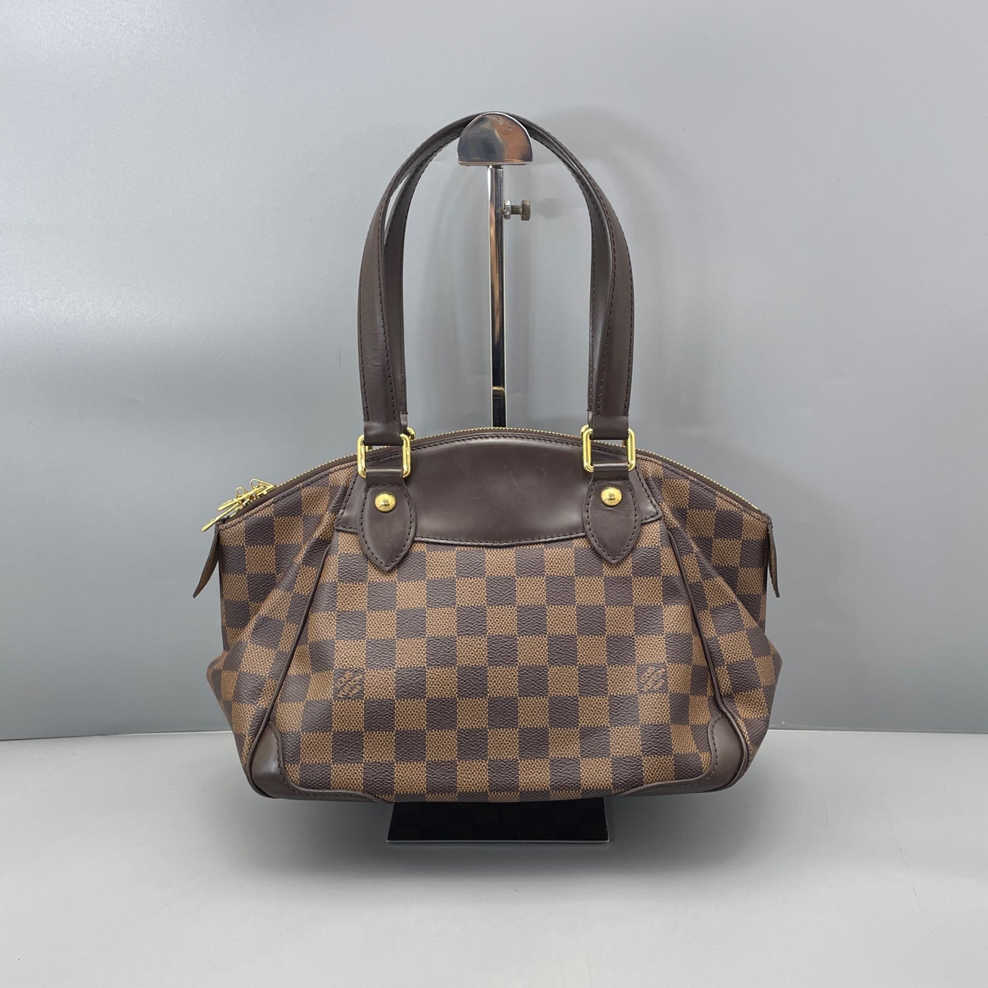 Louis Vuitton - Dumpling Bag - Damier Ebene canvas with leather trim - Brown - (Medium)