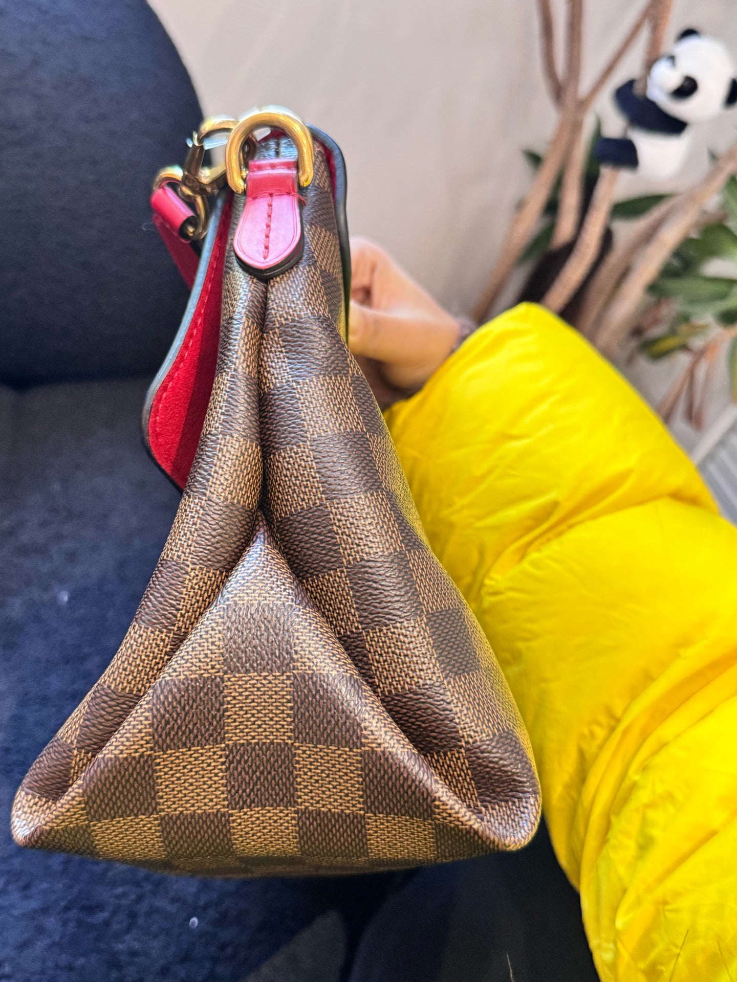 Louis Vuitton - Damier Ebene Flap Tote (Customized) - Coated canvas and leather - Brown - (medium)