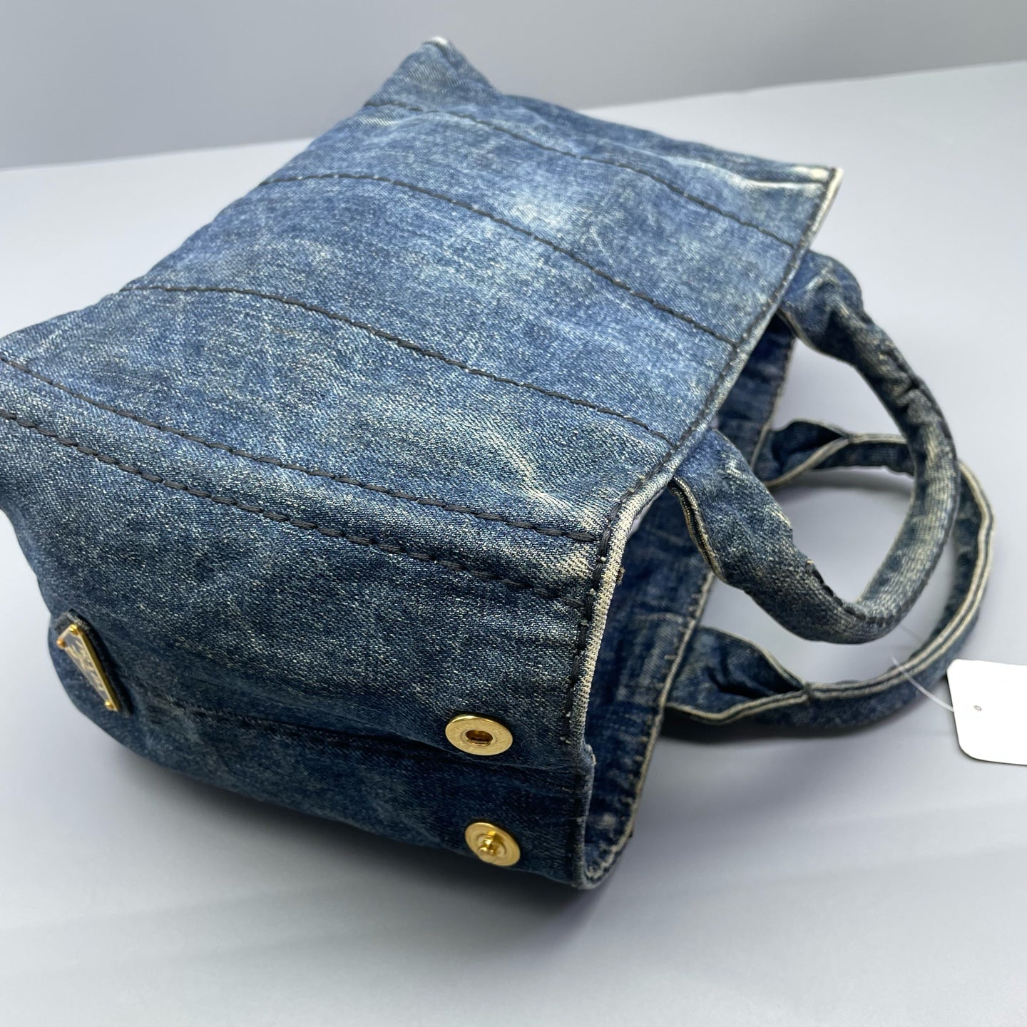 Prada - Canapa Tote - Denim - Blue - (Small)