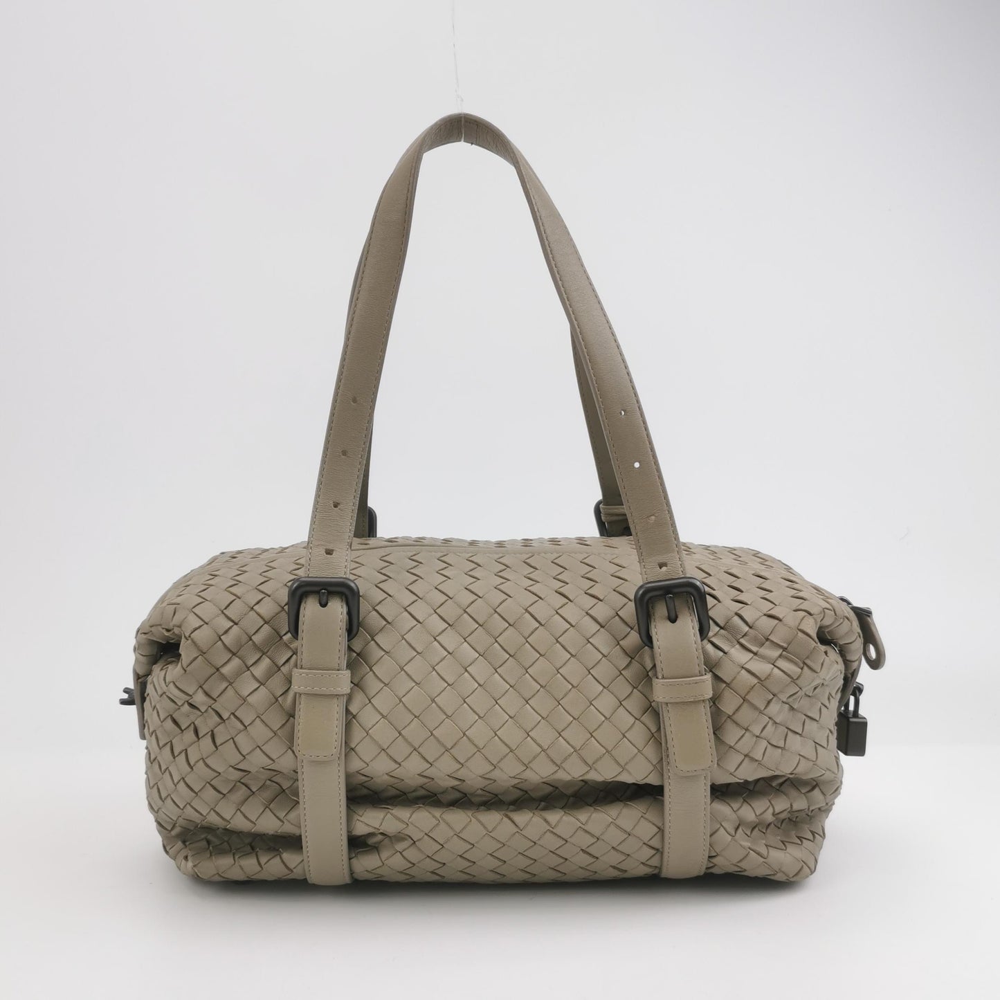 Bottega Veneta - Intrecciato Bowling Bag - Leather - Greige - (medium)