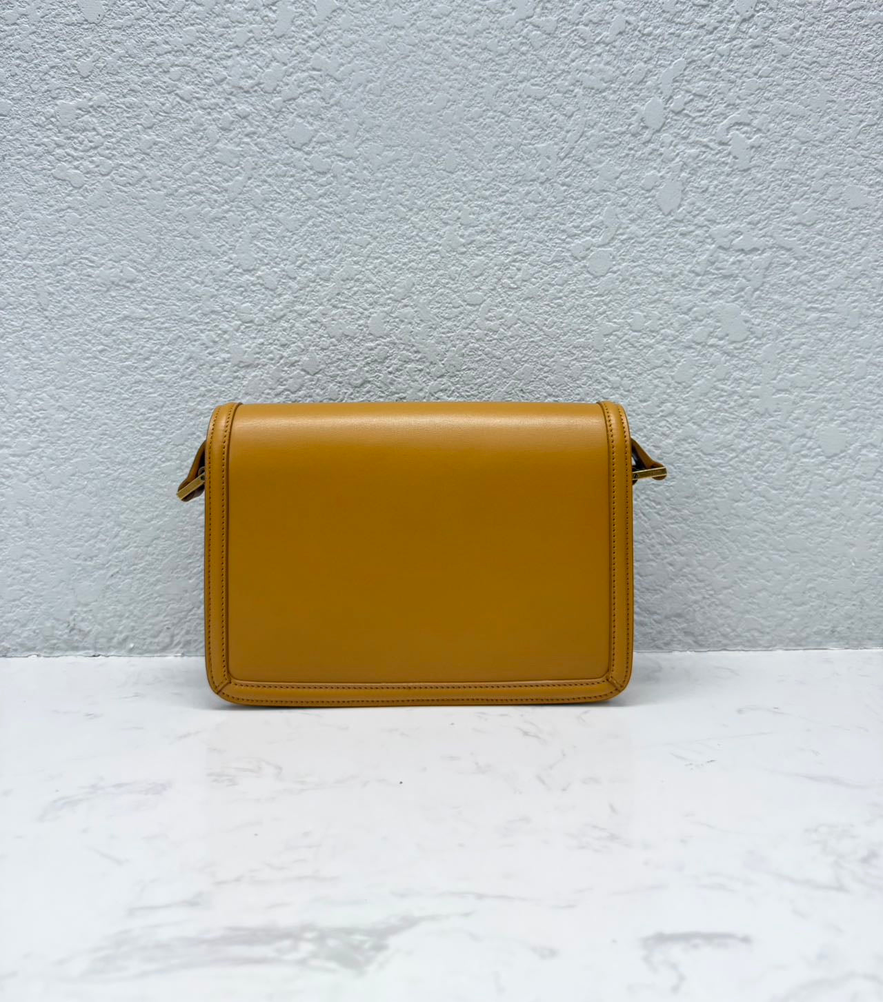 Saint Laurent - Solferino Box Bag - Smooth calfskin leather - Ginger Yellow - (Medium)