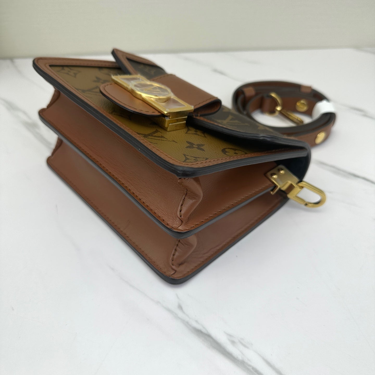 Louis Vuitton - Dauphine - Monogram coated canvas with leather trim - Brown - (small)