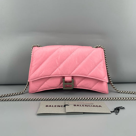 Balenciaga - Hourglass Chain Wallet - Leather - Pink - (mini)
