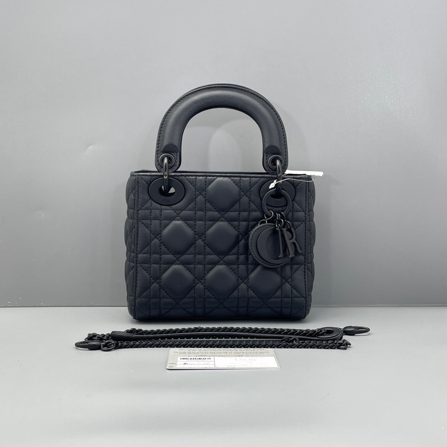 Dior - Lady Dior Mini - Matte Cannage-quilted leather - Black - (mini)