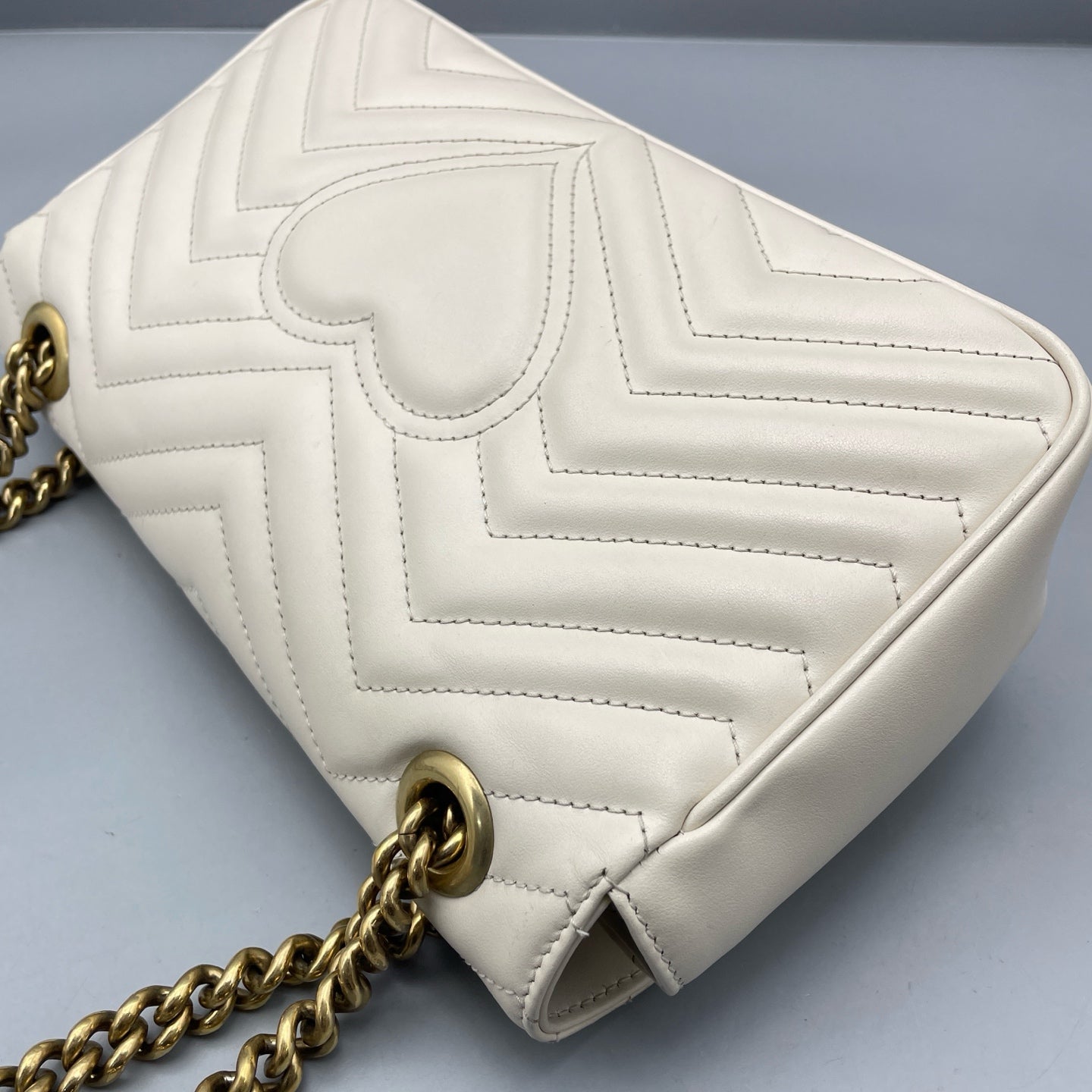Gucci - GG Marmont Matelassé Shoulder Bag - Leather - White - (small)