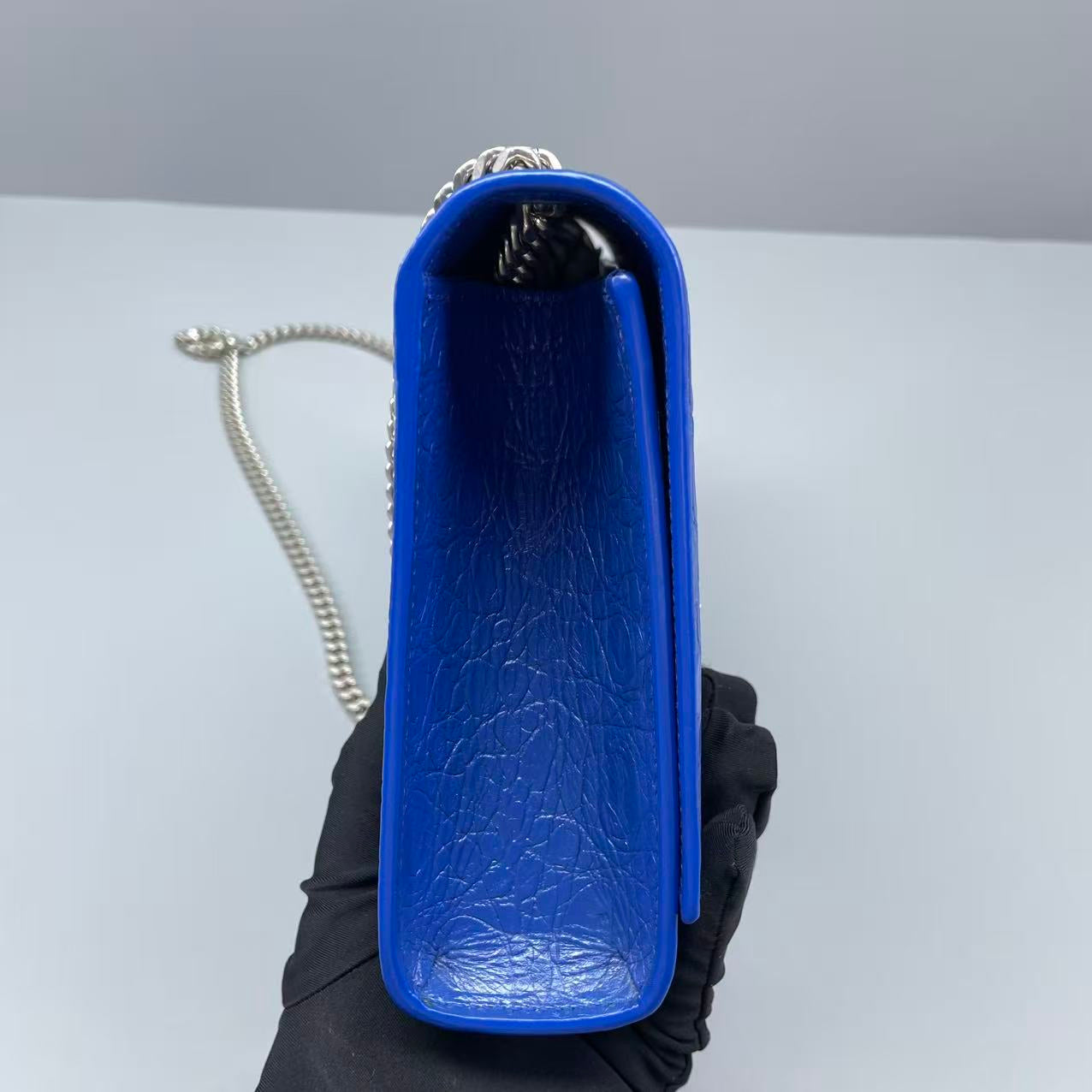 Saint Laurent - Kate Medium Tassel Bag - Crocodile-embossed leather - Blue - (Medium)
