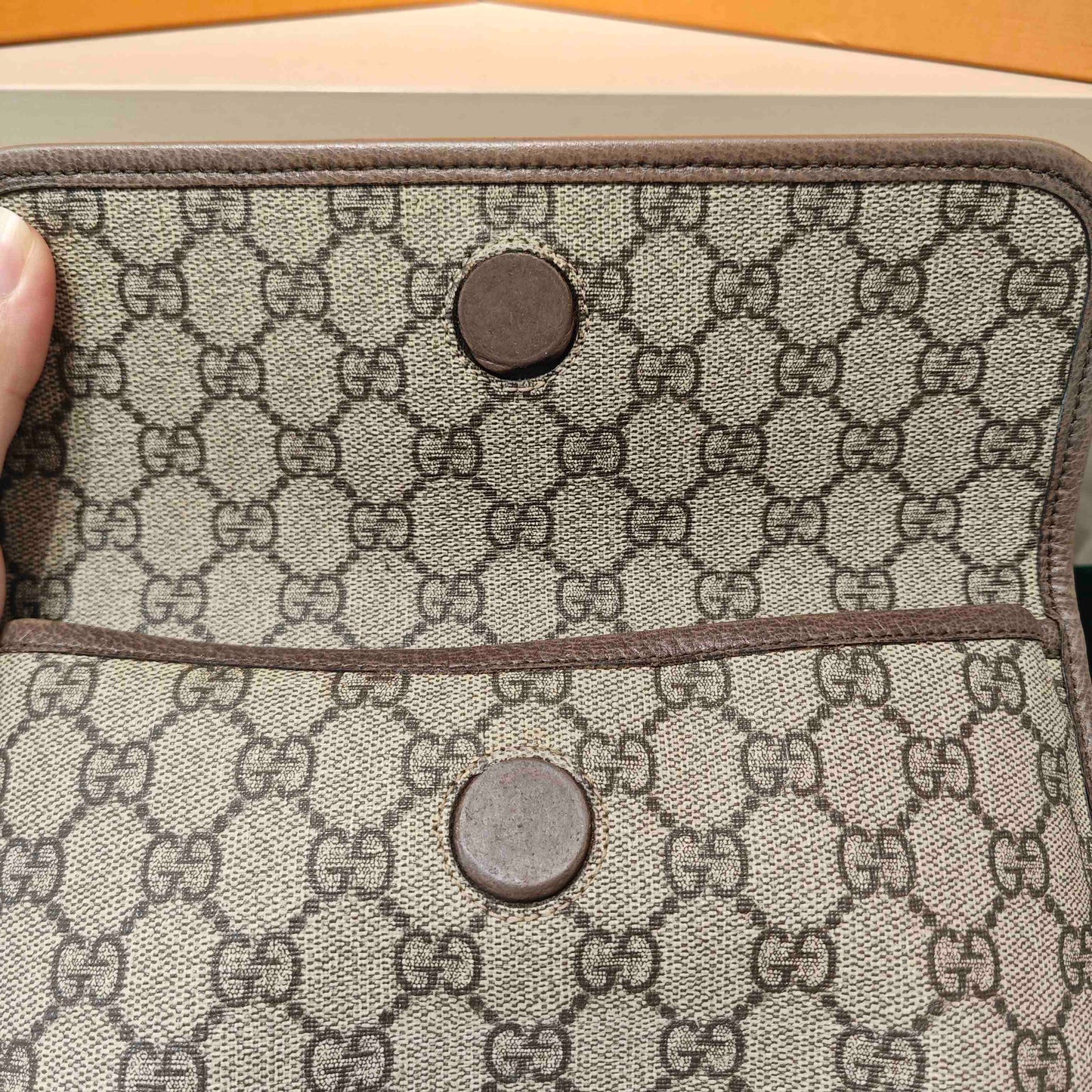 Gucci - Tiger Head Belt Bag - GG Supreme canvas with leather trim - Beige