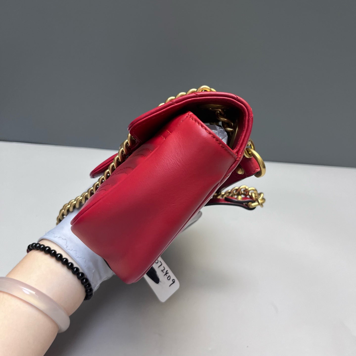 Gucci - Marmont Matelassé Shoulder Bag - Leather - Red - (small)