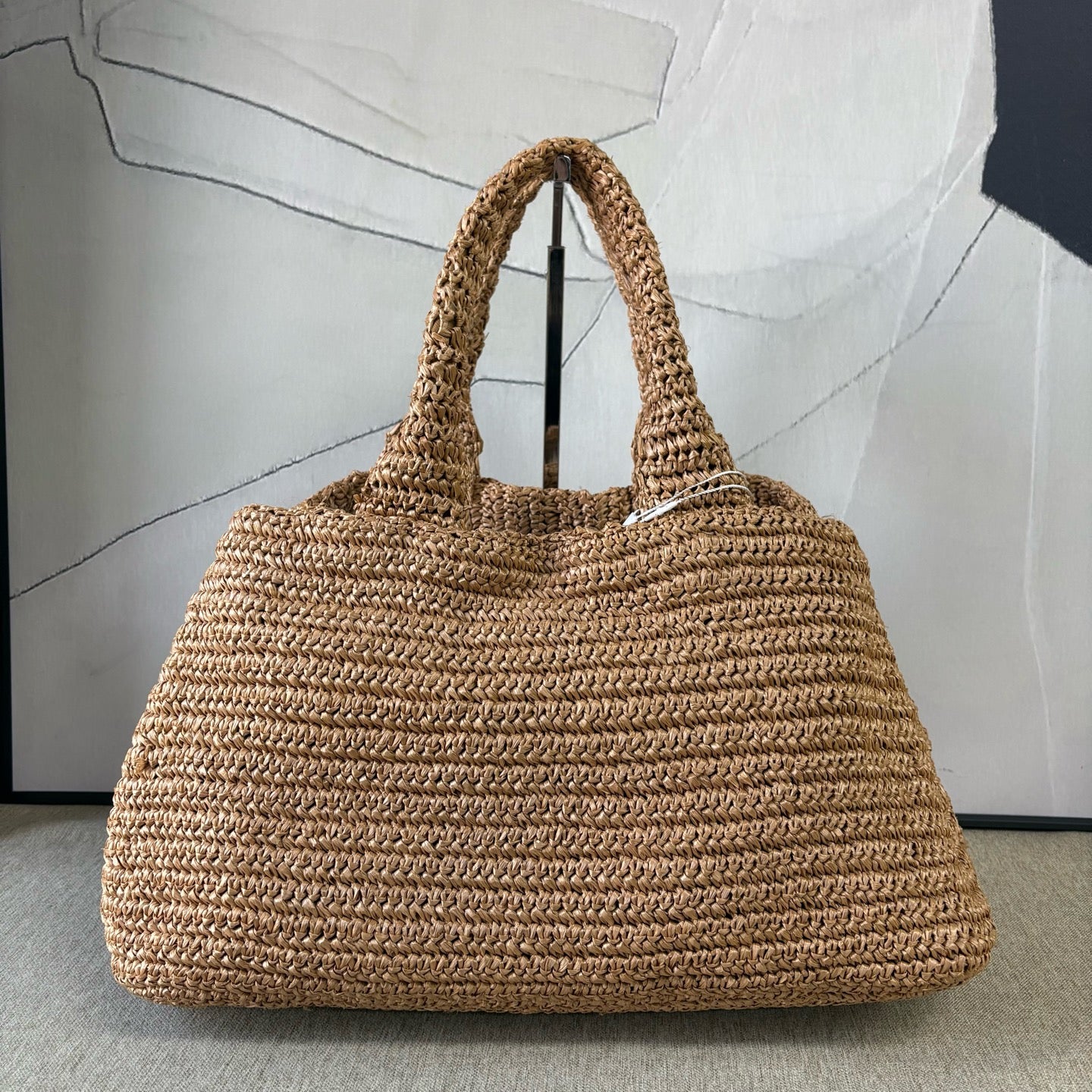 Prada - Woven Beach Tote Bag BN2302 - Raffia - Natural - (Large)