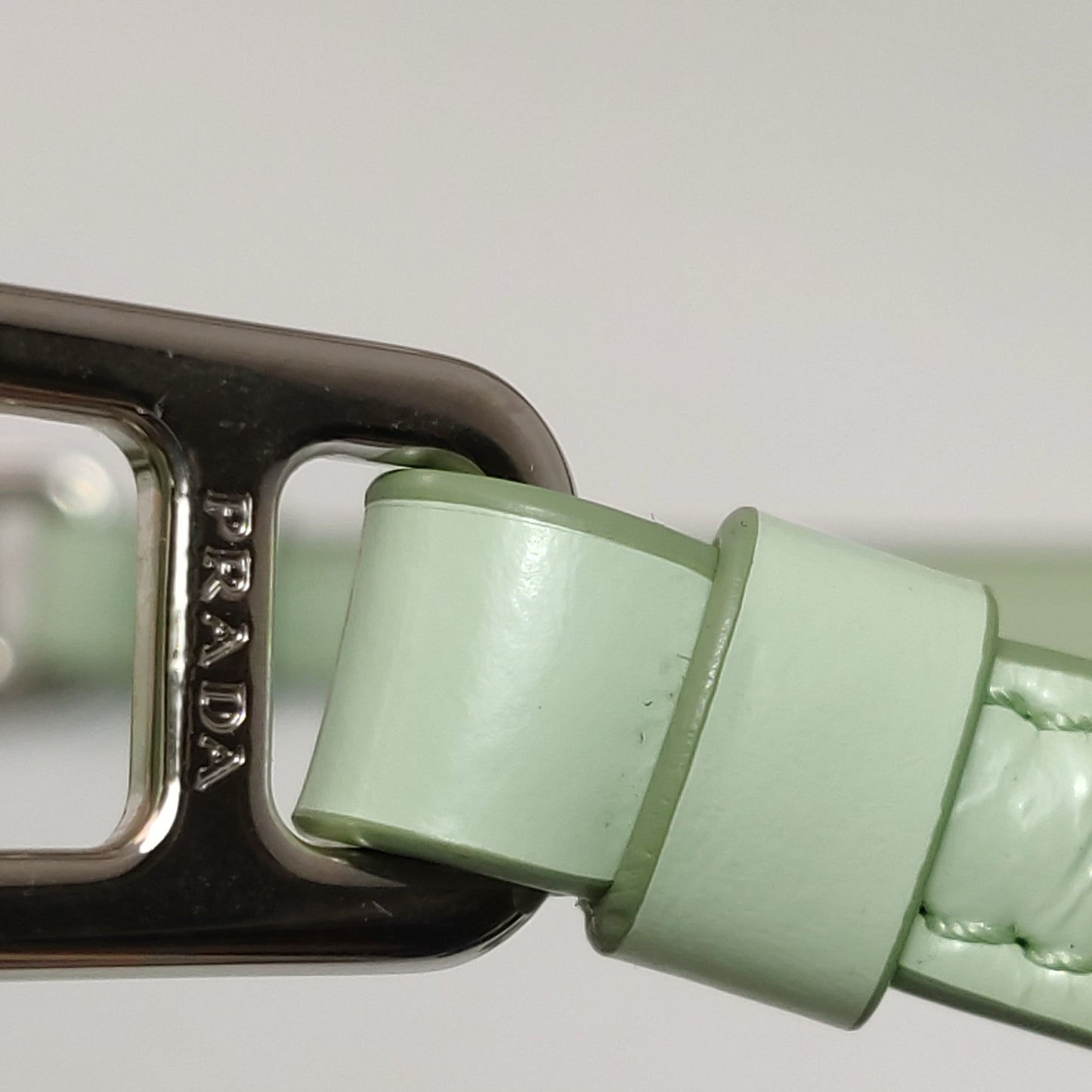 Prada - Cleo Shoulder Bag - Cowhide leather - Mint Green with Silver-Tone Hardware - (small)