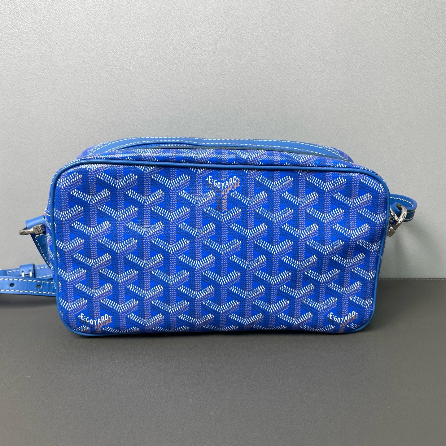Goyard - Cap-Vert - Goyardine canvas with leather trim - Blue - (small)