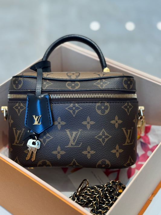 Louis Vuitton - Cosmetic Box Bag - Monogram coated canvas with leather trim - Brown - (mini)