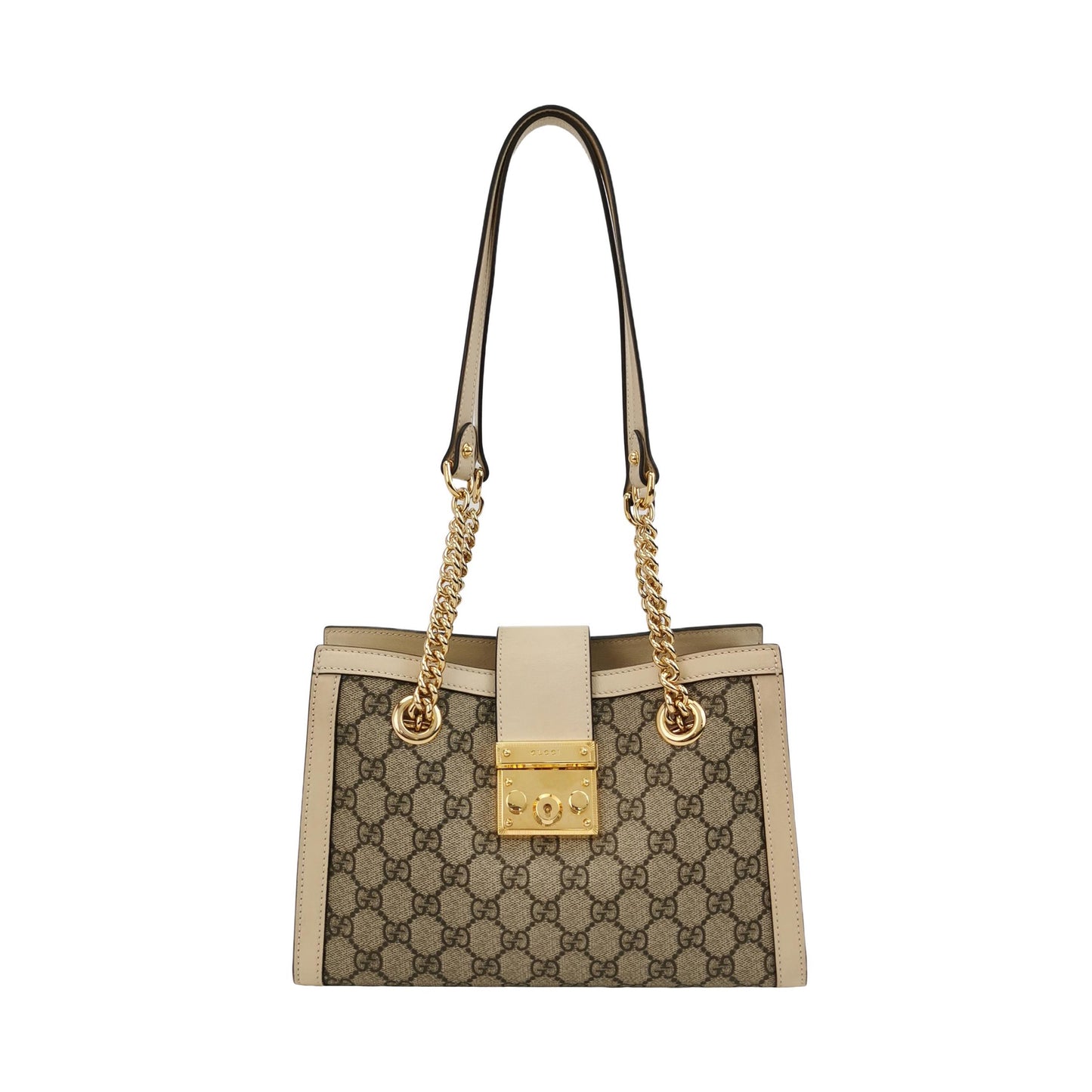 Gucci - Padlock Shoulder Bag 498156 KHNKG 9761 - GG Supreme canvas with leather trim - Beige - (Medium)