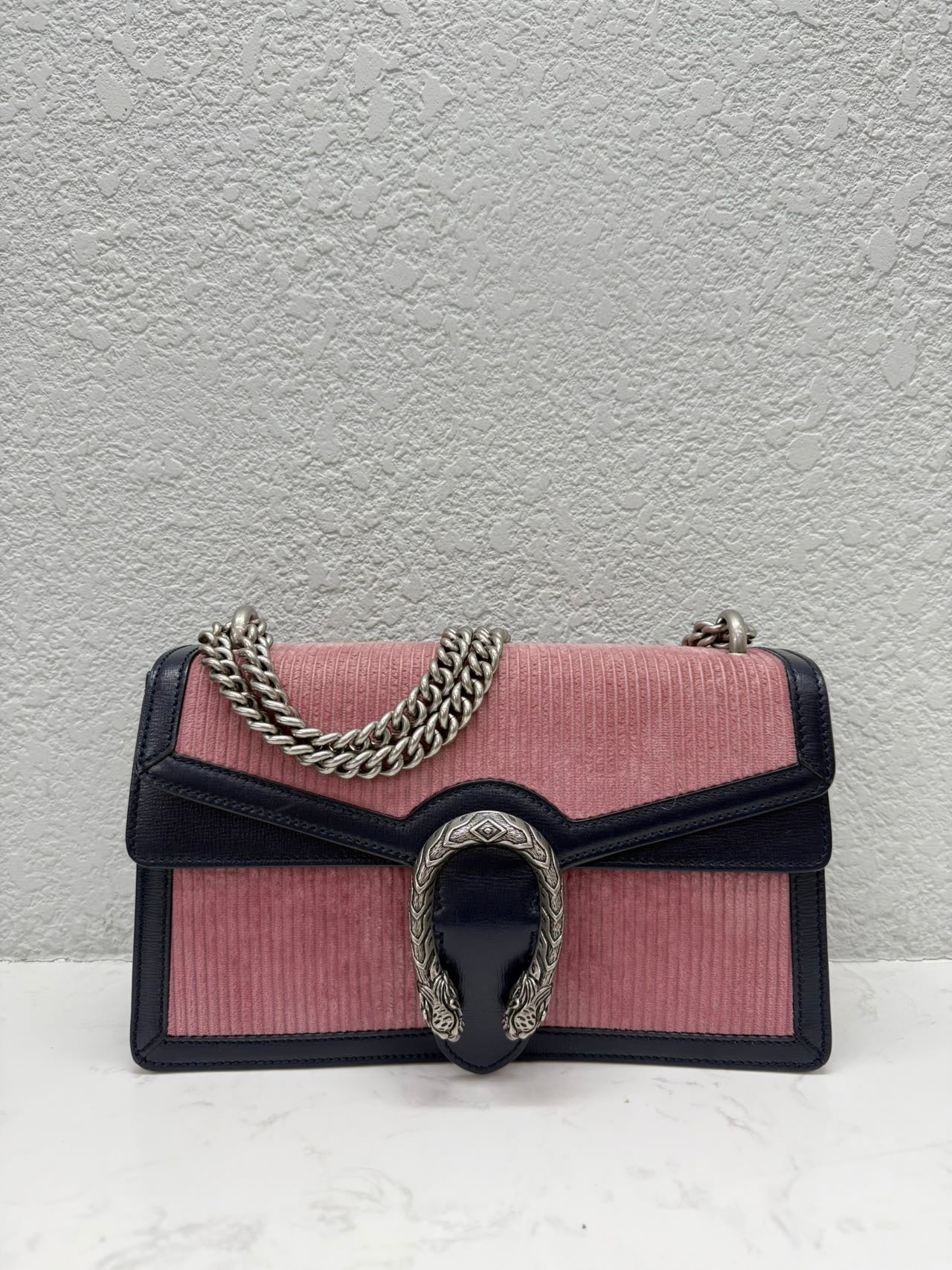 Gucci - Dionysus - Corduroy and Leather - Pink and Navy - (medium)
