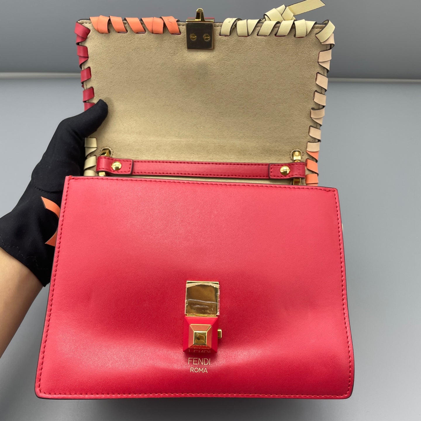 Fendi - Bow Chain Bag - Leather - Red - (small)