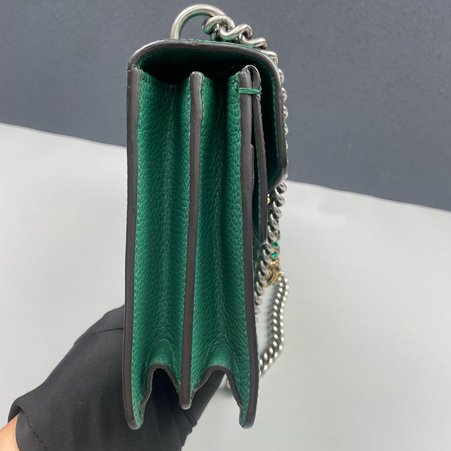 Gucci - Dionysus Shoulder Bag - Grained leather - Green - (medium)