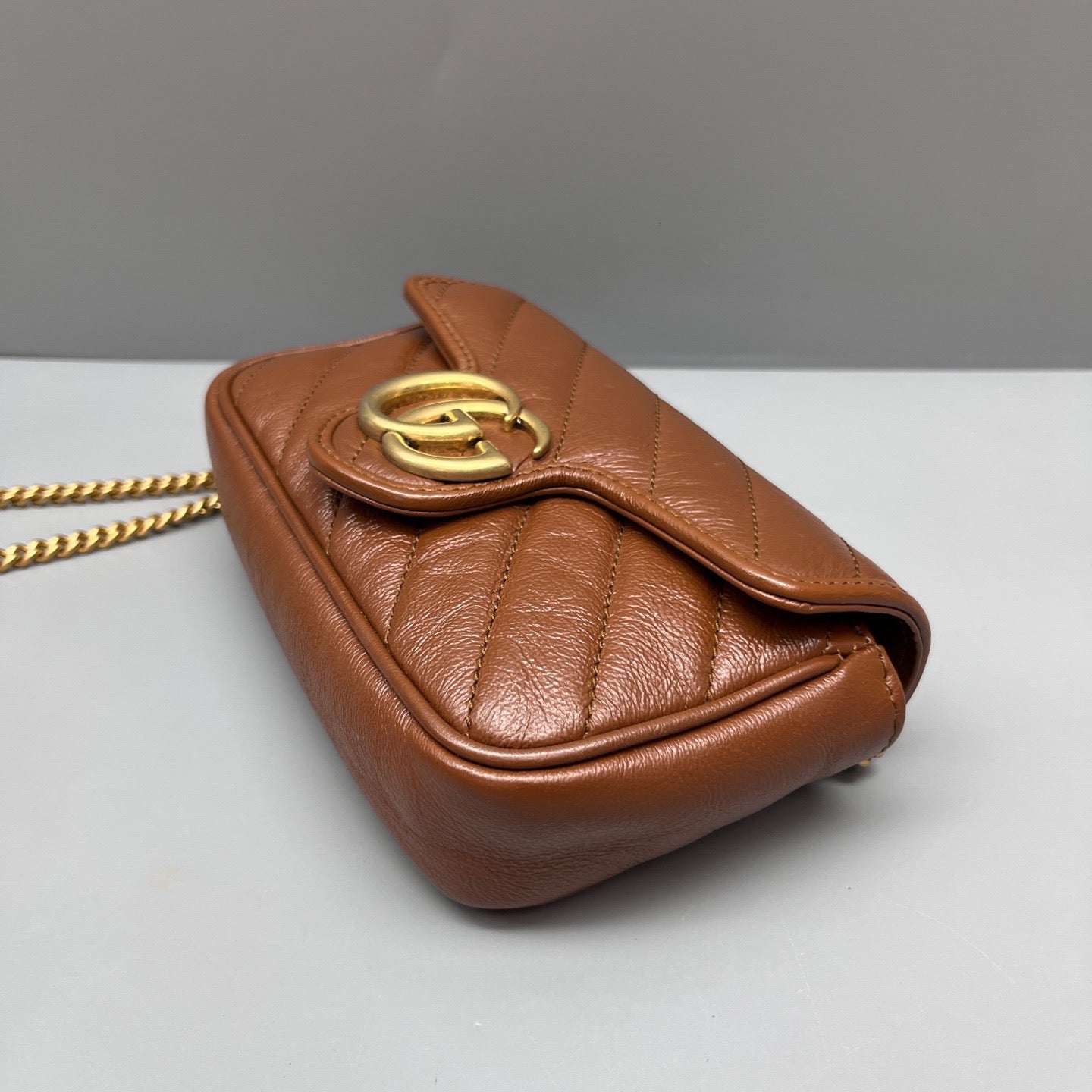 Gucci - GG Marmont Mini - Leather - Brown - (mini)