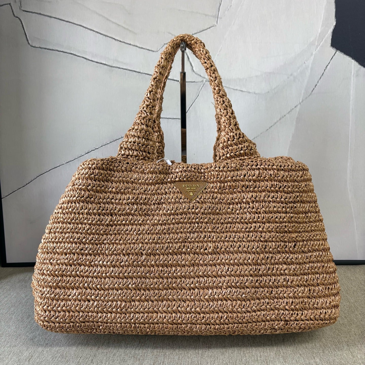 Prada - Woven Beach Tote Bag BN2302 - Raffia - Natural - (Large)