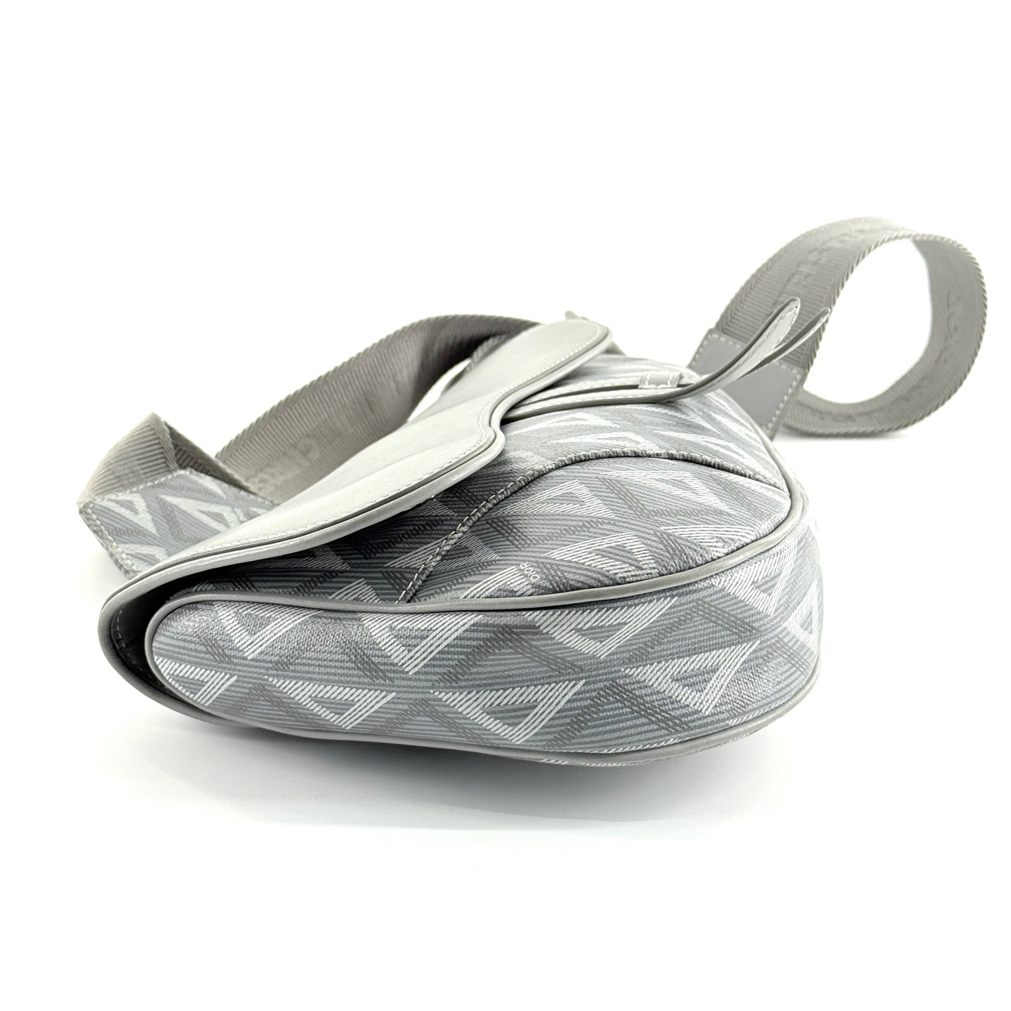 Dior - Saddle Bag - Dior Gravity technical fabric and smooth calfskin leather - Grey - (medium)