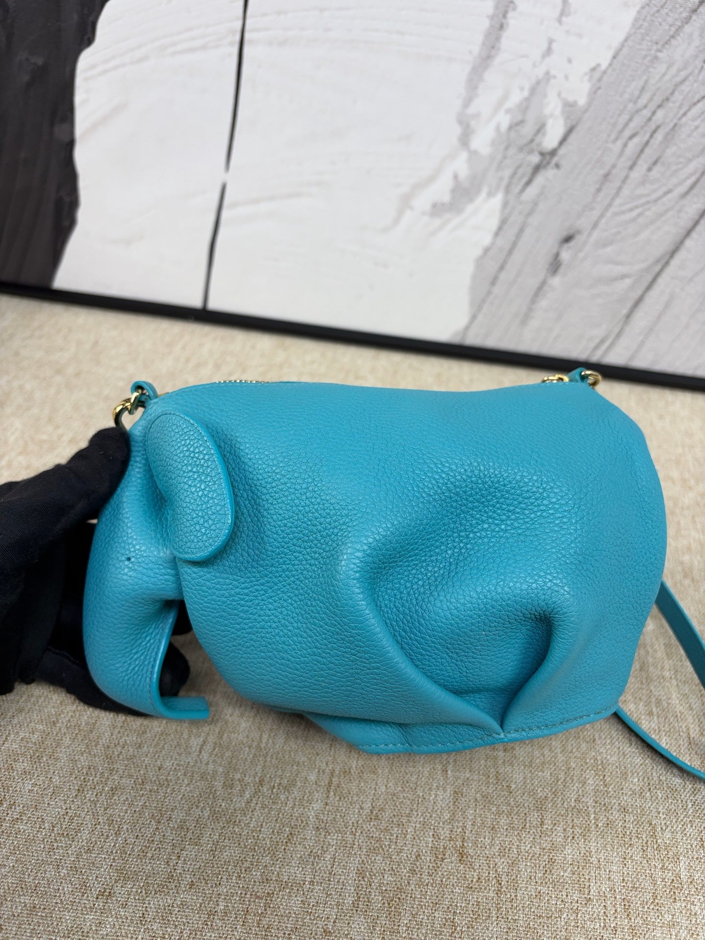 Loewe - Elephant Mini Bag - Grained leather - Blue - (Mini)