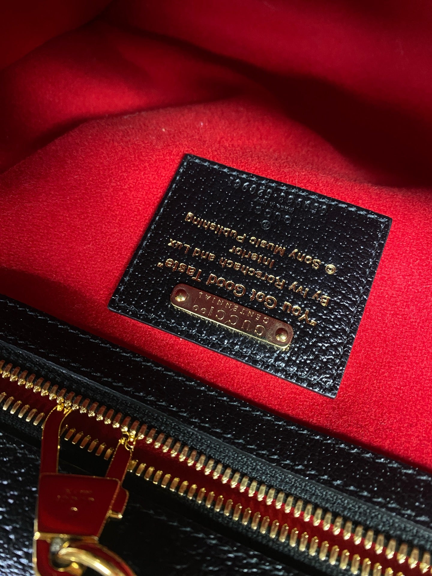 Gucci - 100th Anniversary Tote Bag - Velvet and Leather - Red - (medium)